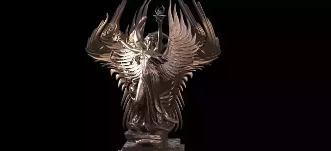 Fire Elements abstract Base Statue