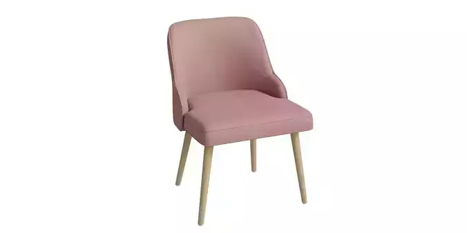 Upholstered Dusty Rose Velvet Dining Chair