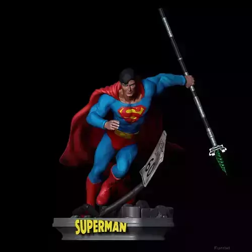 Classic Superman 2 heads option 3D model