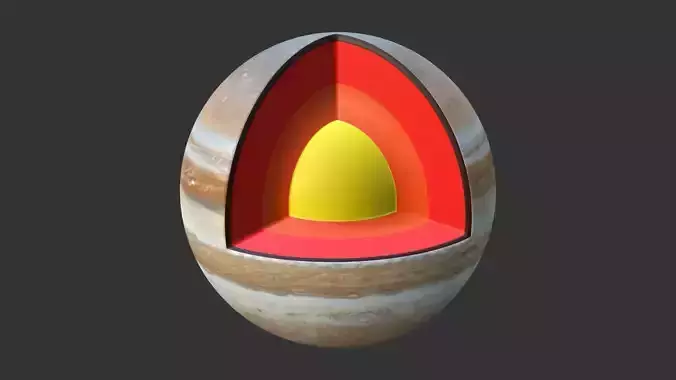 Jupiter Low-poly 3D model