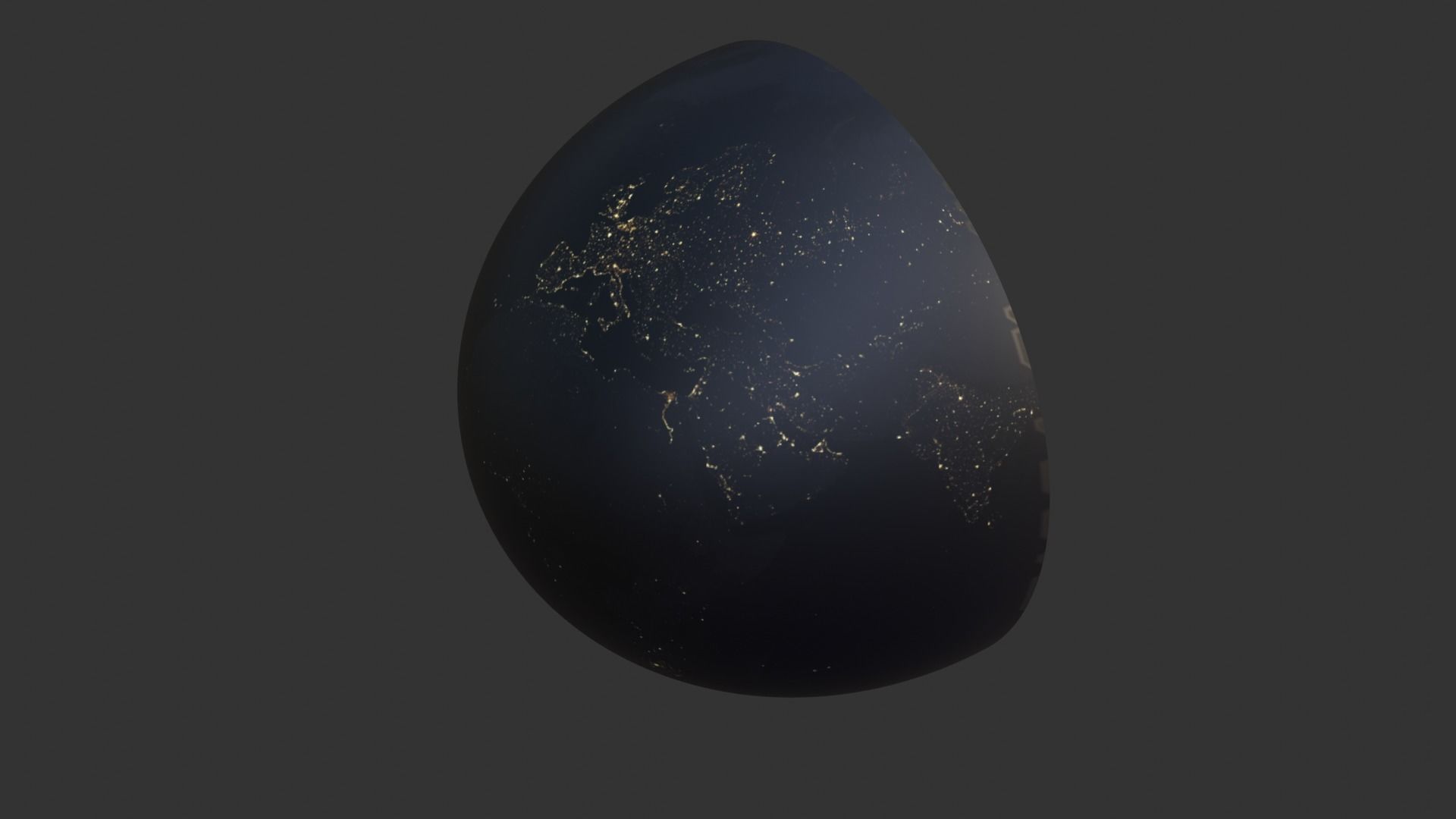 Night Earth Low-poly 3D model_3