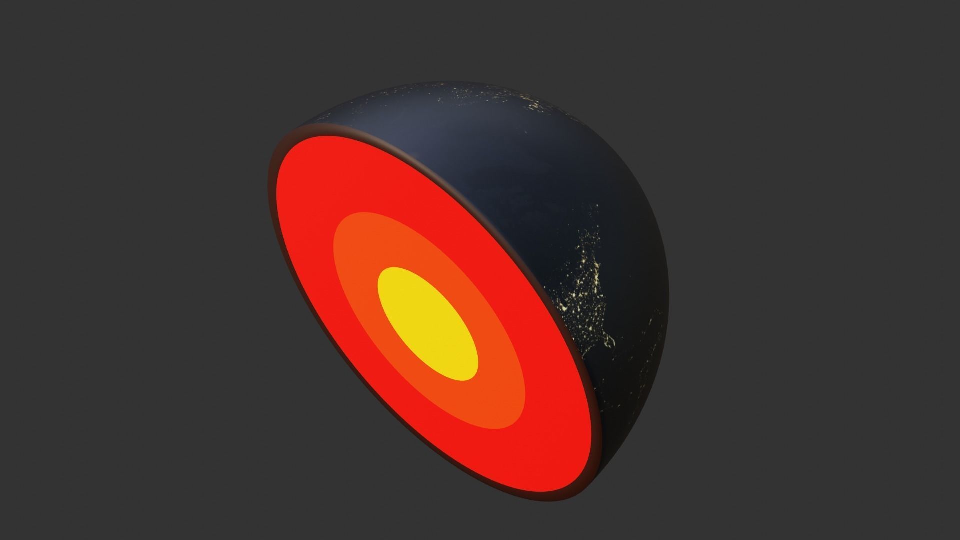 Night Earth Low-poly 3D model_6