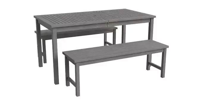 Modern Acacia Wood 3-Piece Outdoor Dining Set