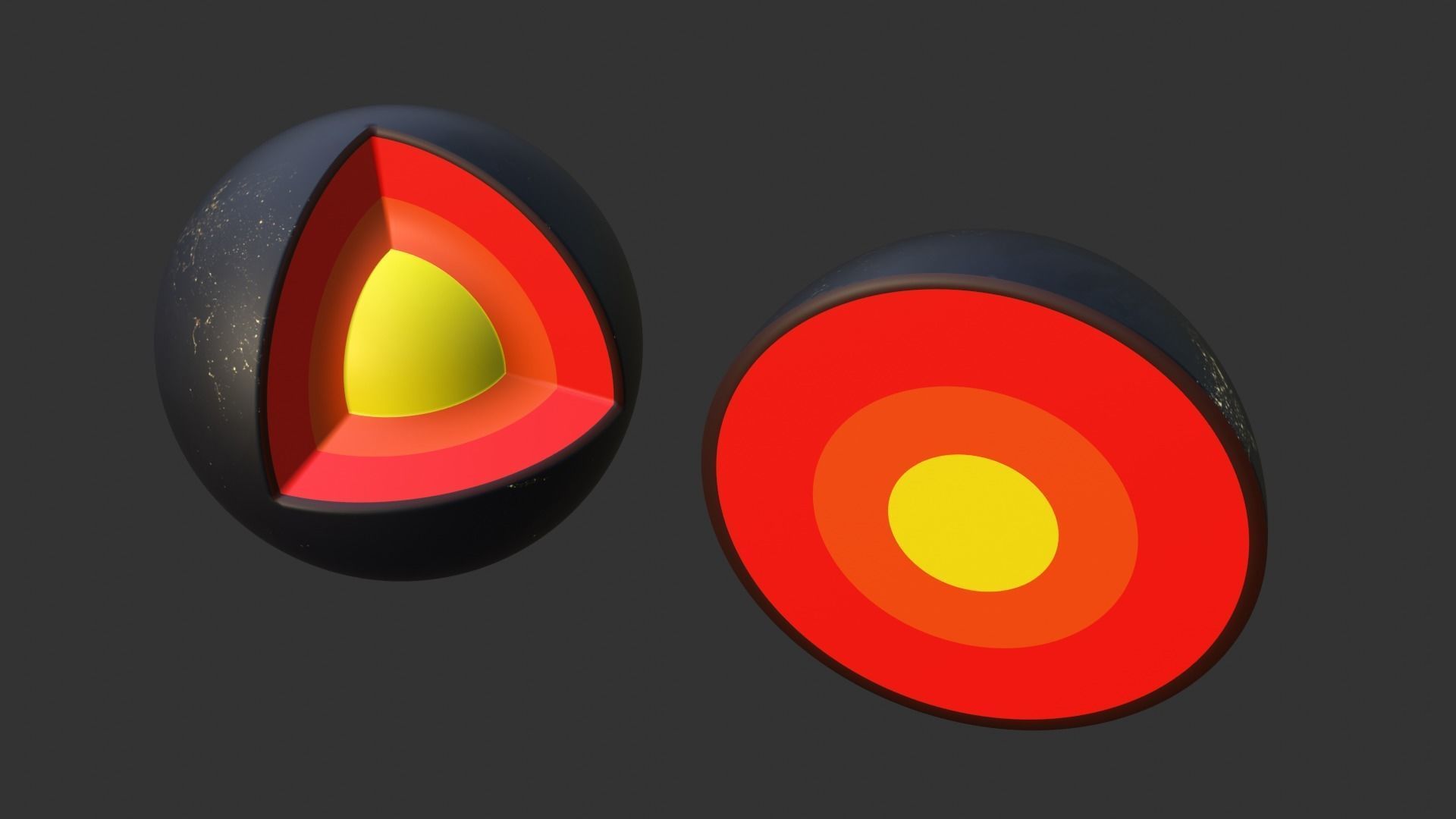 Night Earth Low-poly 3D model_2