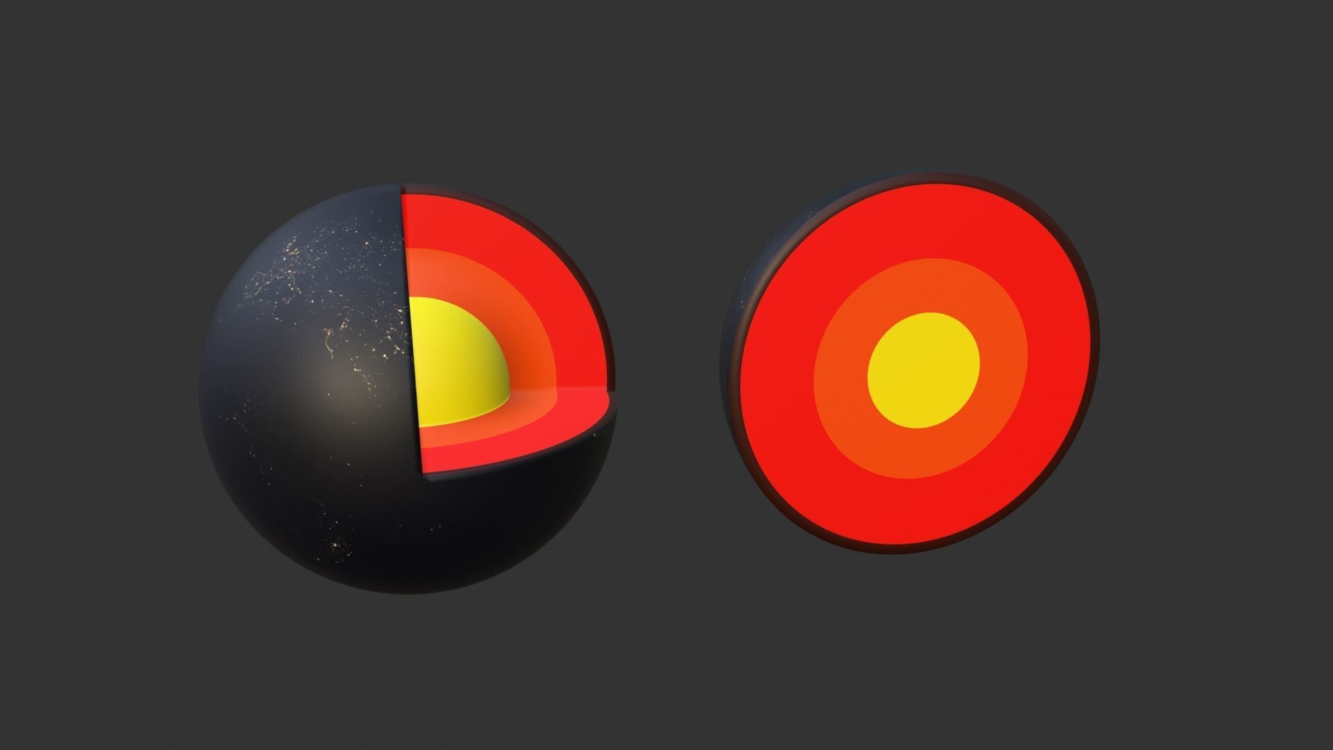 Night Earth Low-poly 3D model_4