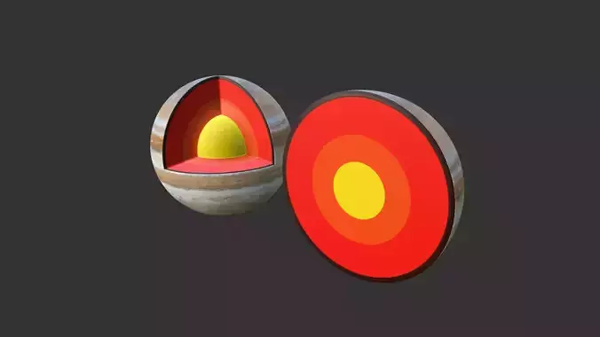Jupiter Low-poly 3D model
