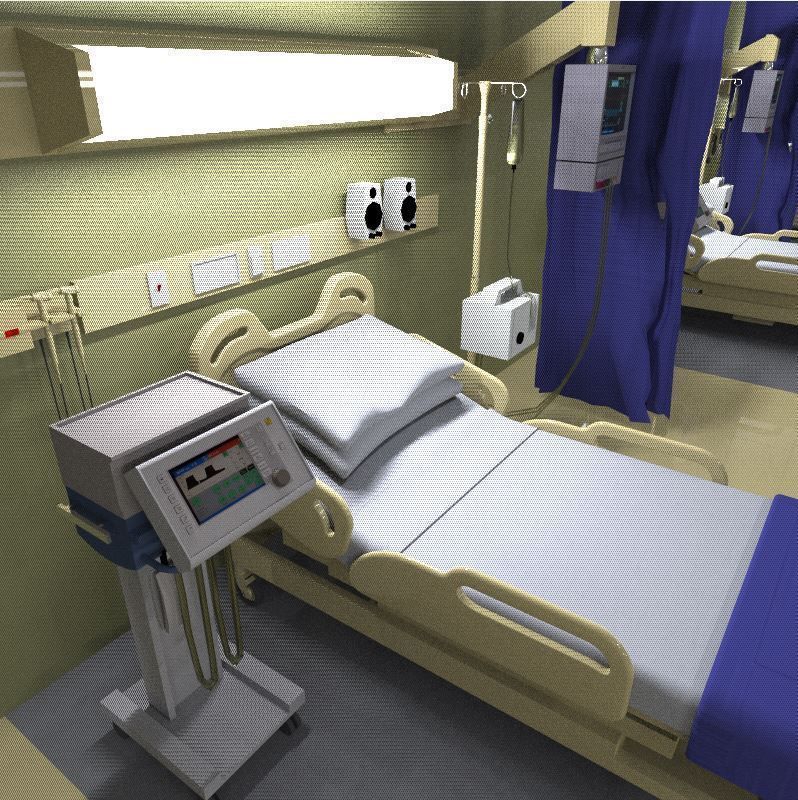 Hospital Rooms Low-poly 3D model_12