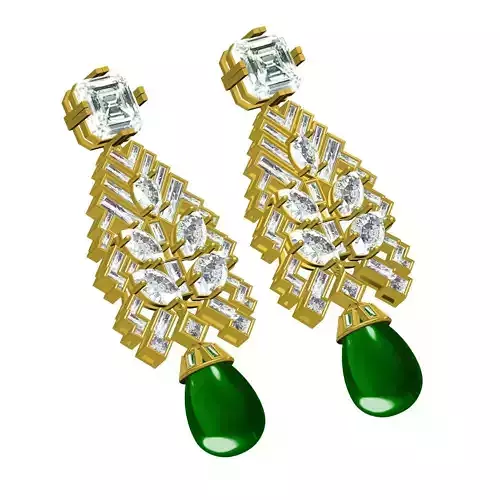 Pearl Drop Art Deco Style Earring