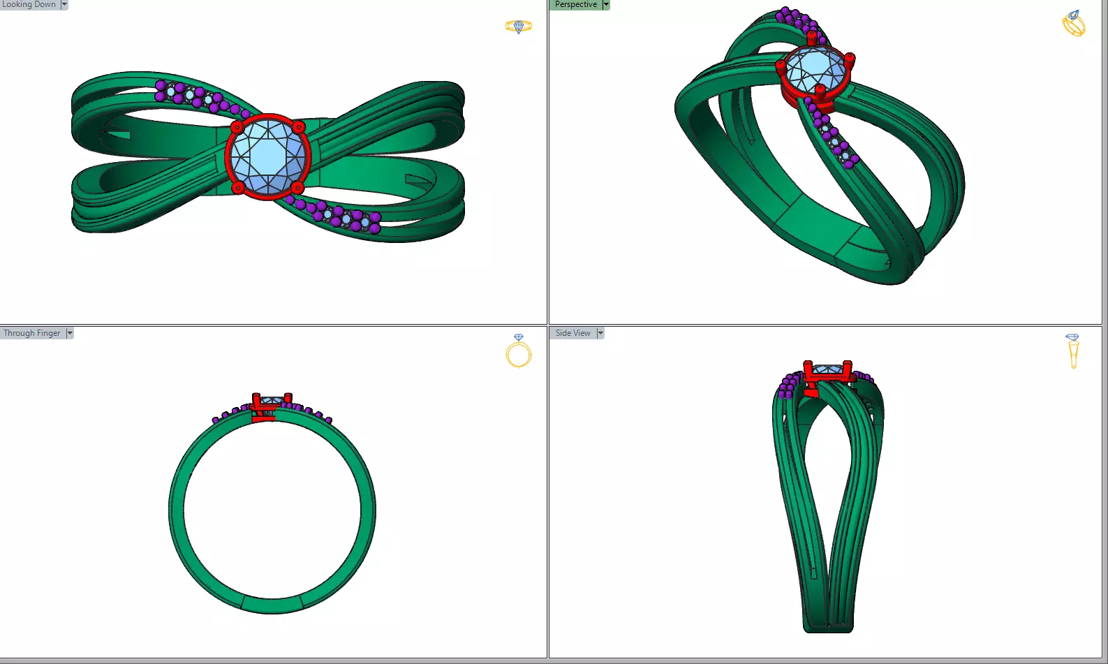 Sparkle ring 3D print model