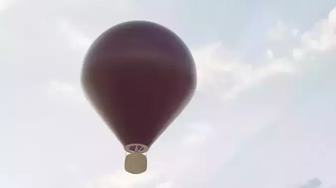 High-Quality 3D Model of a Hot Air Balloon 3D model