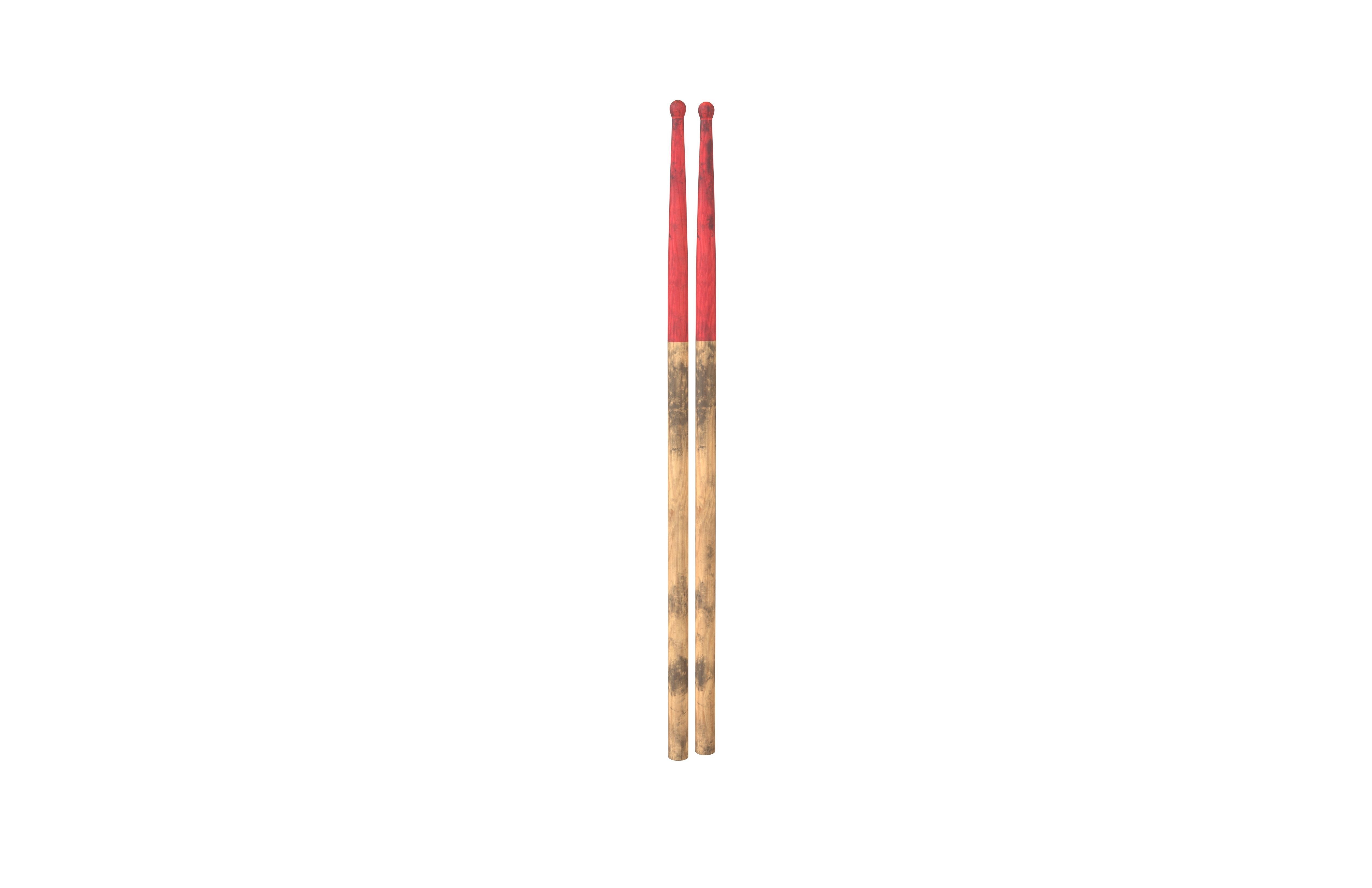 Drum Sticks V1 007 Low-poly 3D model_1