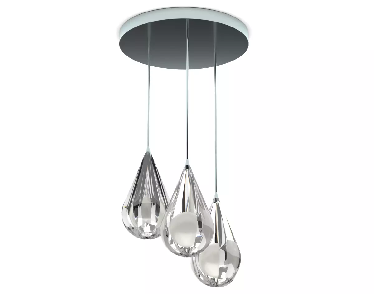Ceiling light - drops 3D model_0