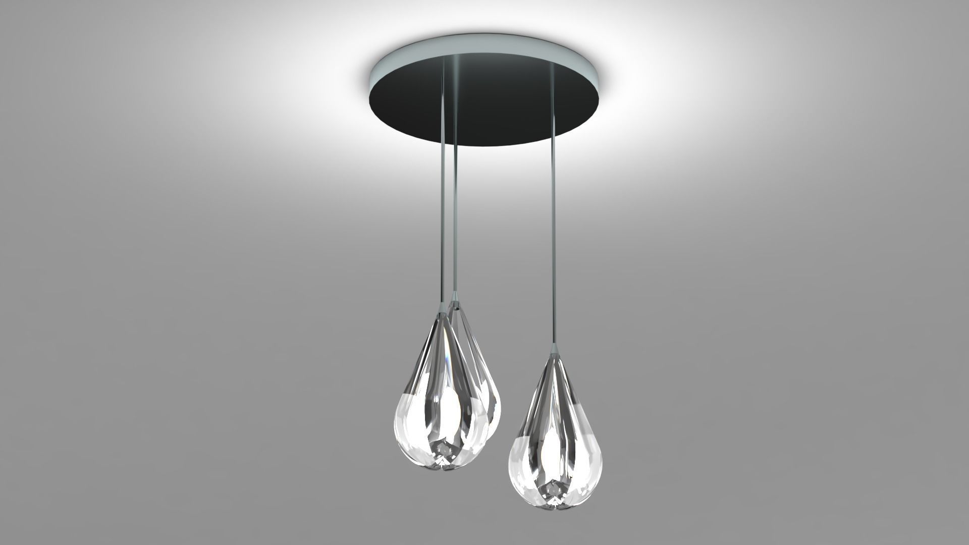 Ceiling light - drops 3D model_7