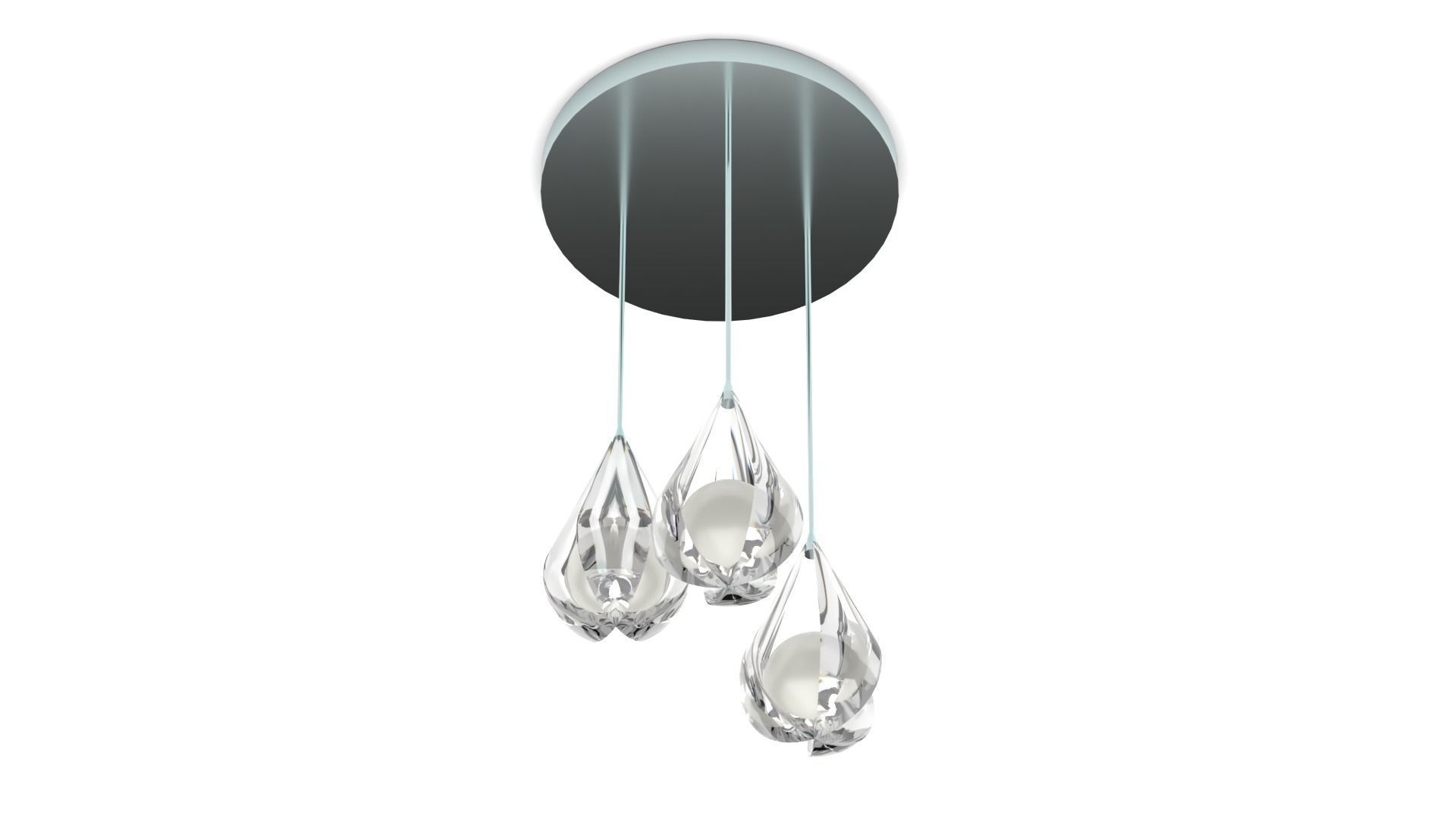 Ceiling light - drops 3D model_4