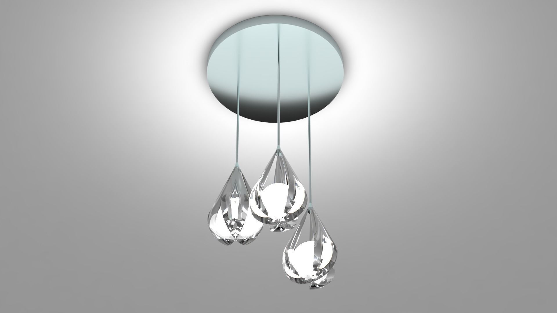 Ceiling light - drops 3D model_8
