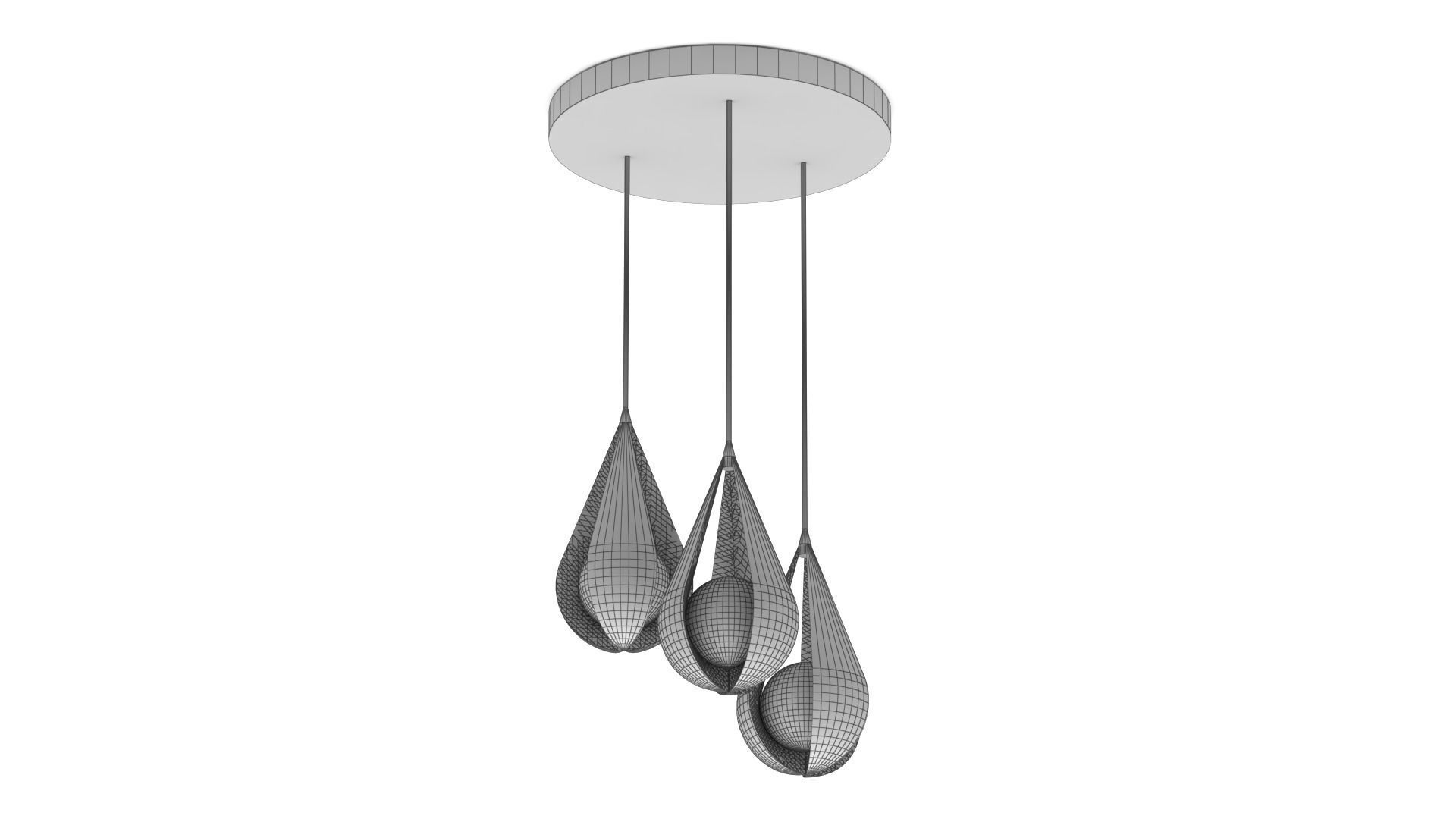 Ceiling light - drops 3D model_10