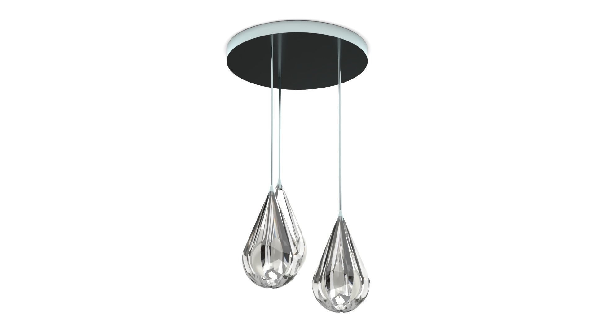 Ceiling light - drops 3D model_3