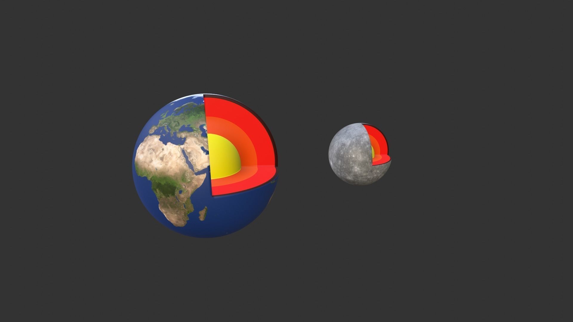 Earth and Moon Low-poly 3D model_4