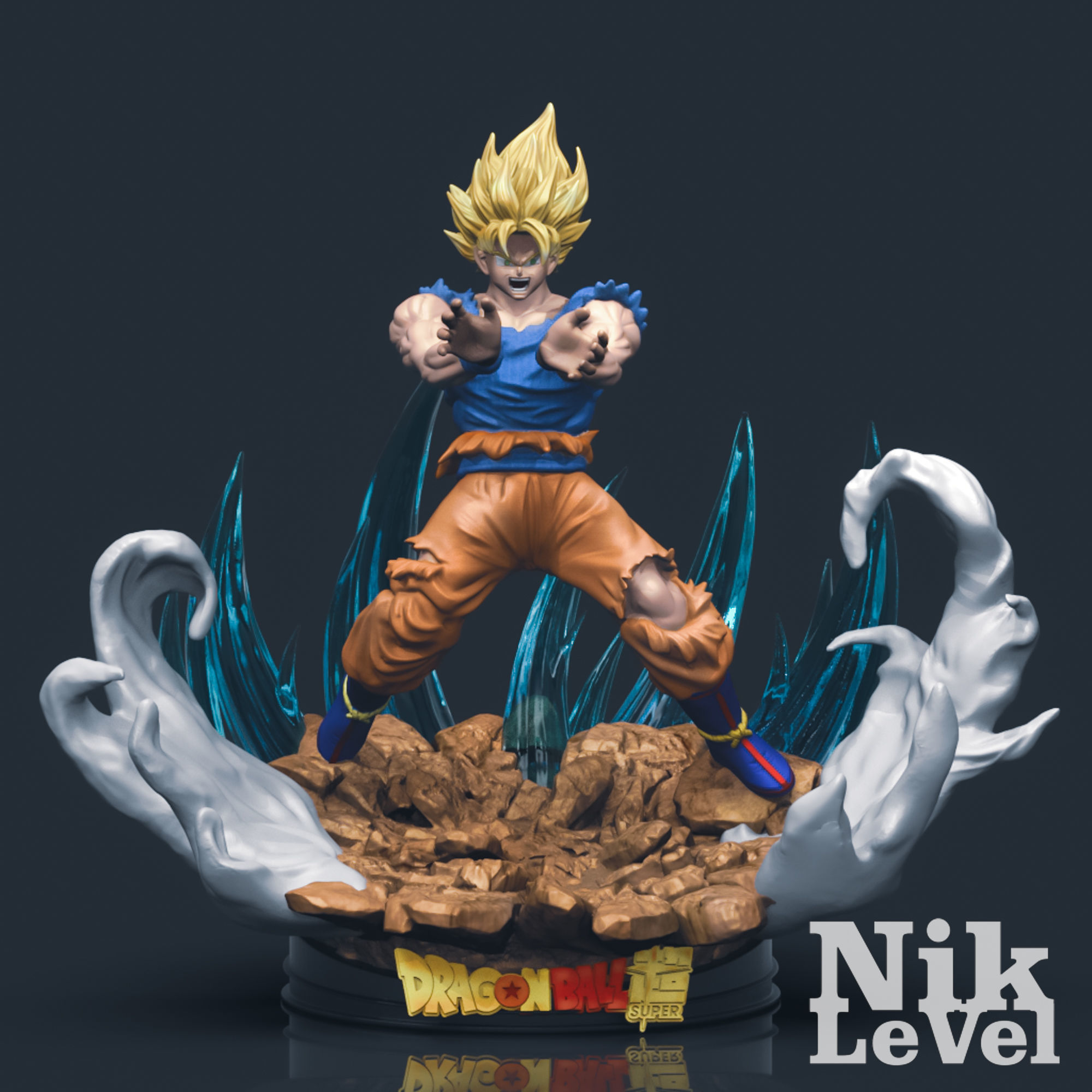 Son Goku Super Saiyan Dragon Ball 3D Printable 3D print model_2
