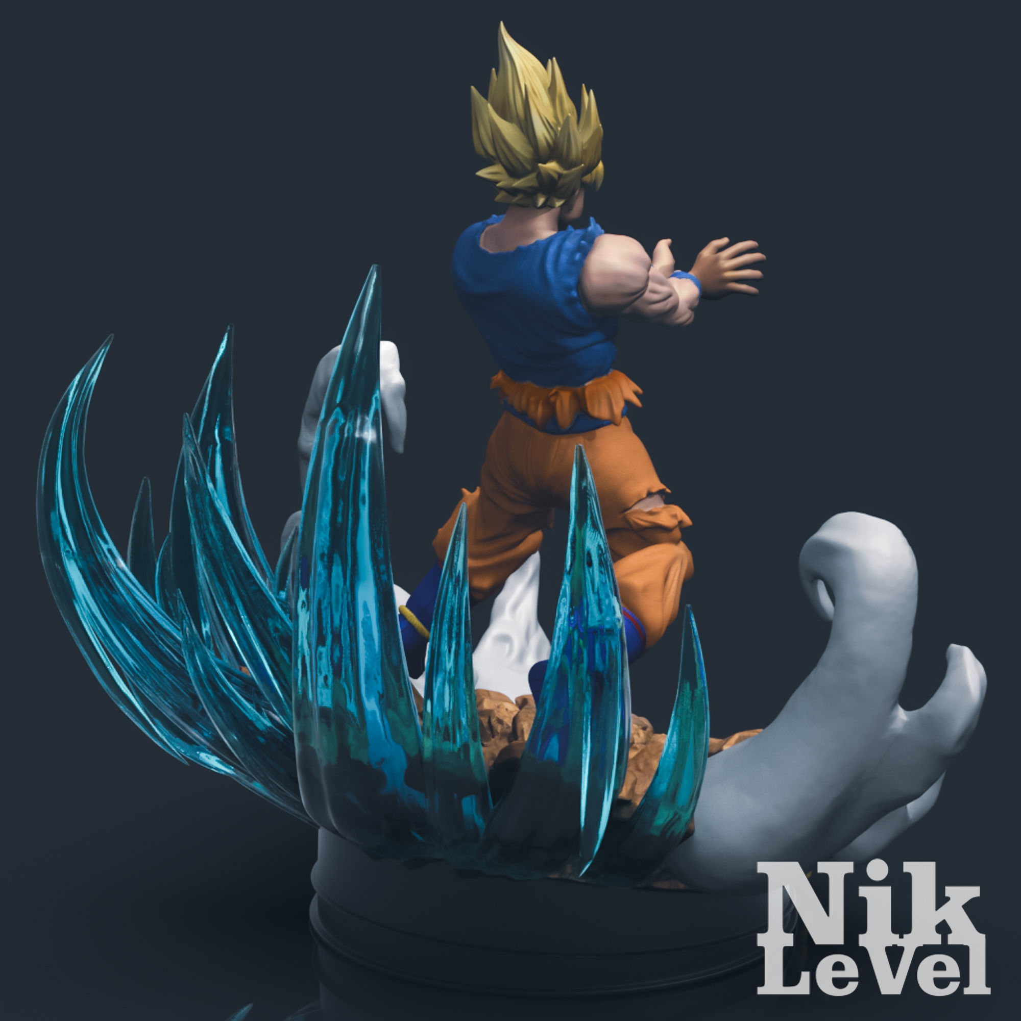 Son Goku Super Saiyan Dragon Ball 3D Printable 3D print model_5
