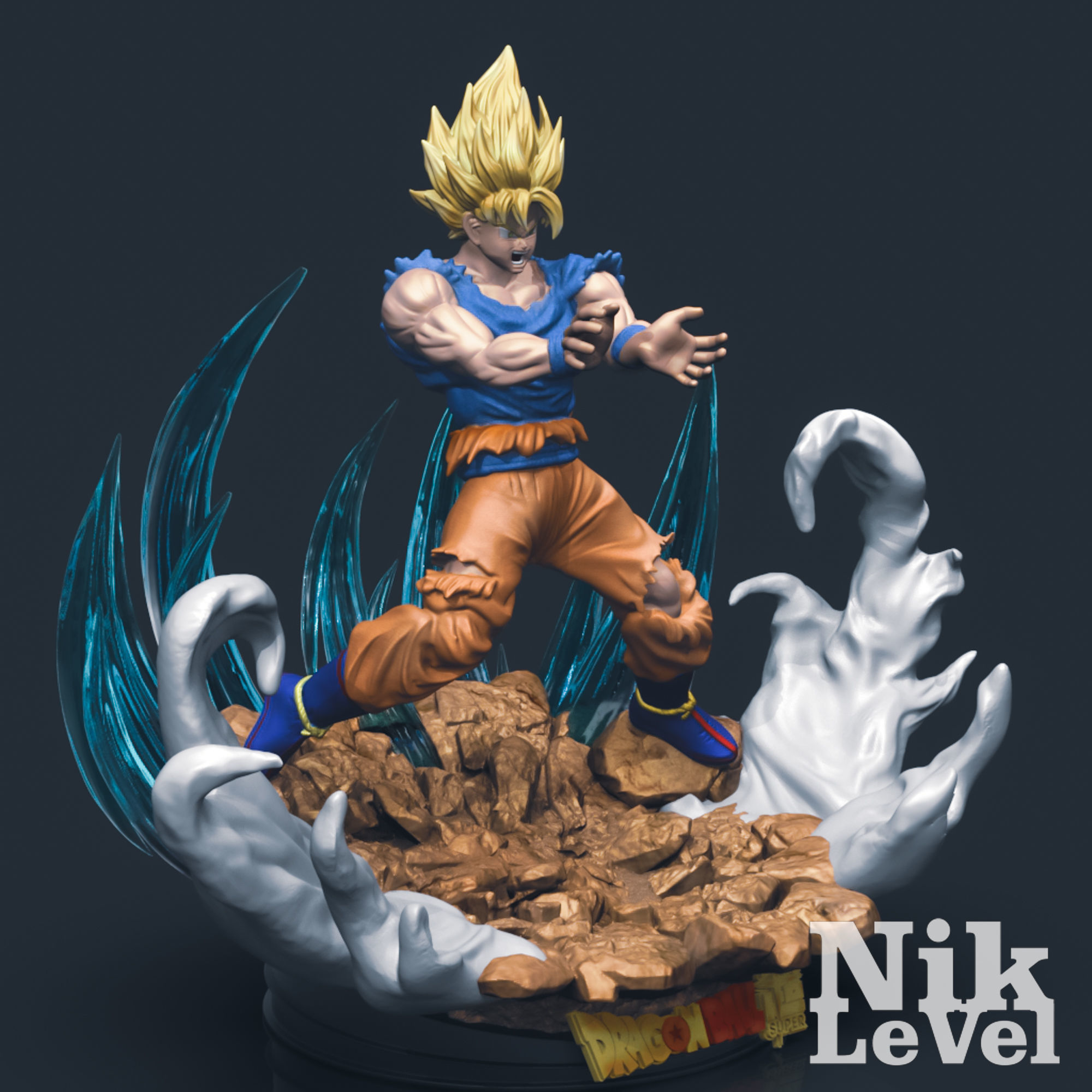 Son Goku Super Saiyan Dragon Ball 3D Printable 3D print model_6