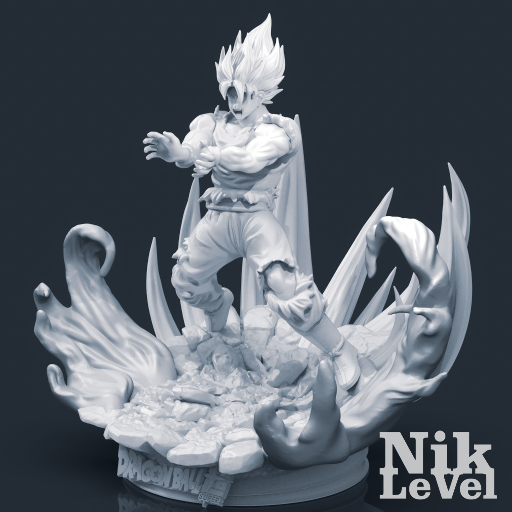 Son Goku Super Saiyan Dragon Ball 3D Printable 3D print model_10
