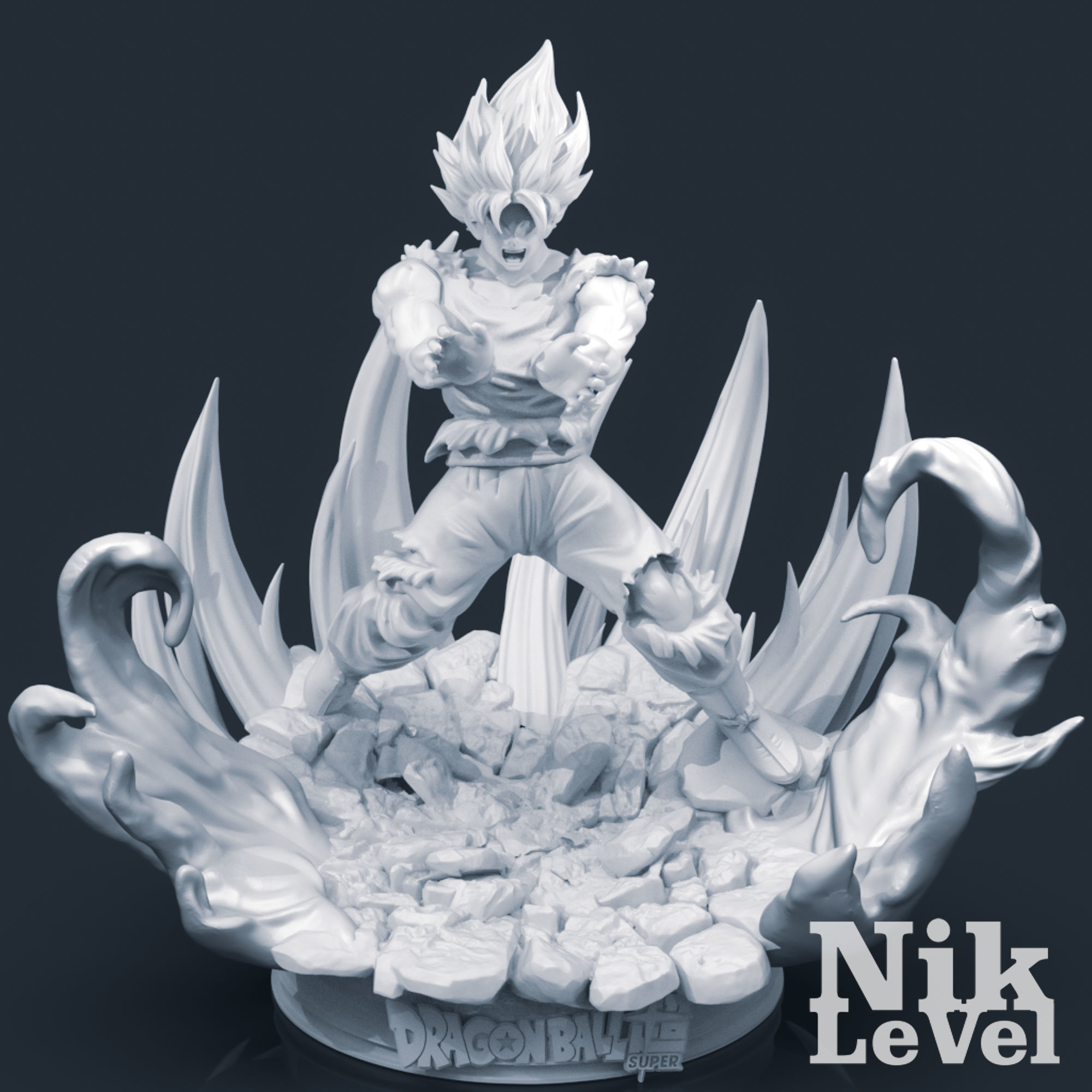 Son Goku Super Saiyan Dragon Ball 3D Printable 3D print model_7