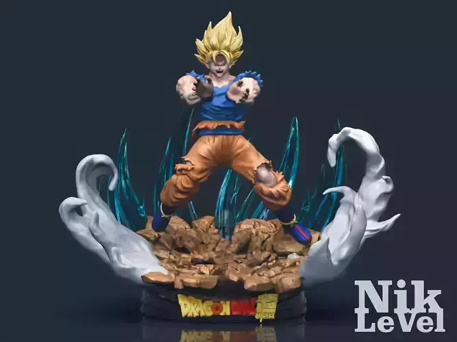  Son Goku Super Saiyan Dragon Ball 3D Printable 
