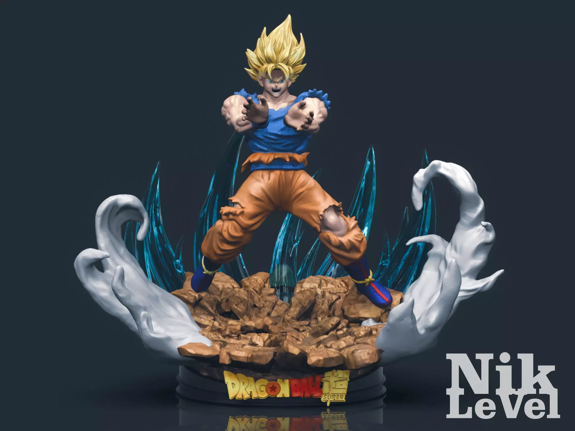 Son Goku Super Saiyan Dragon Ball 3D Printable 3D print model_0