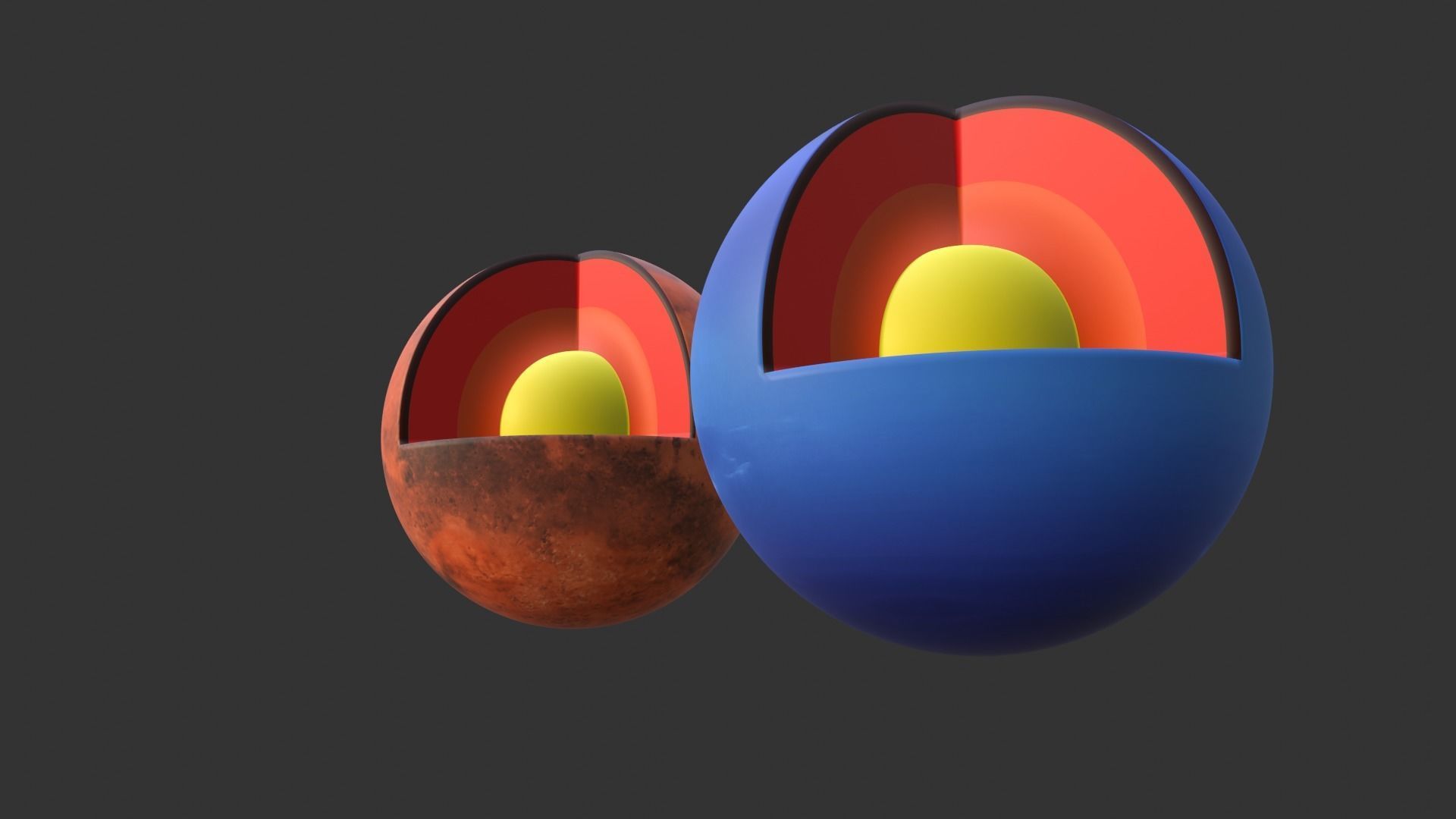 mars and neptune Low-poly 3D model_5