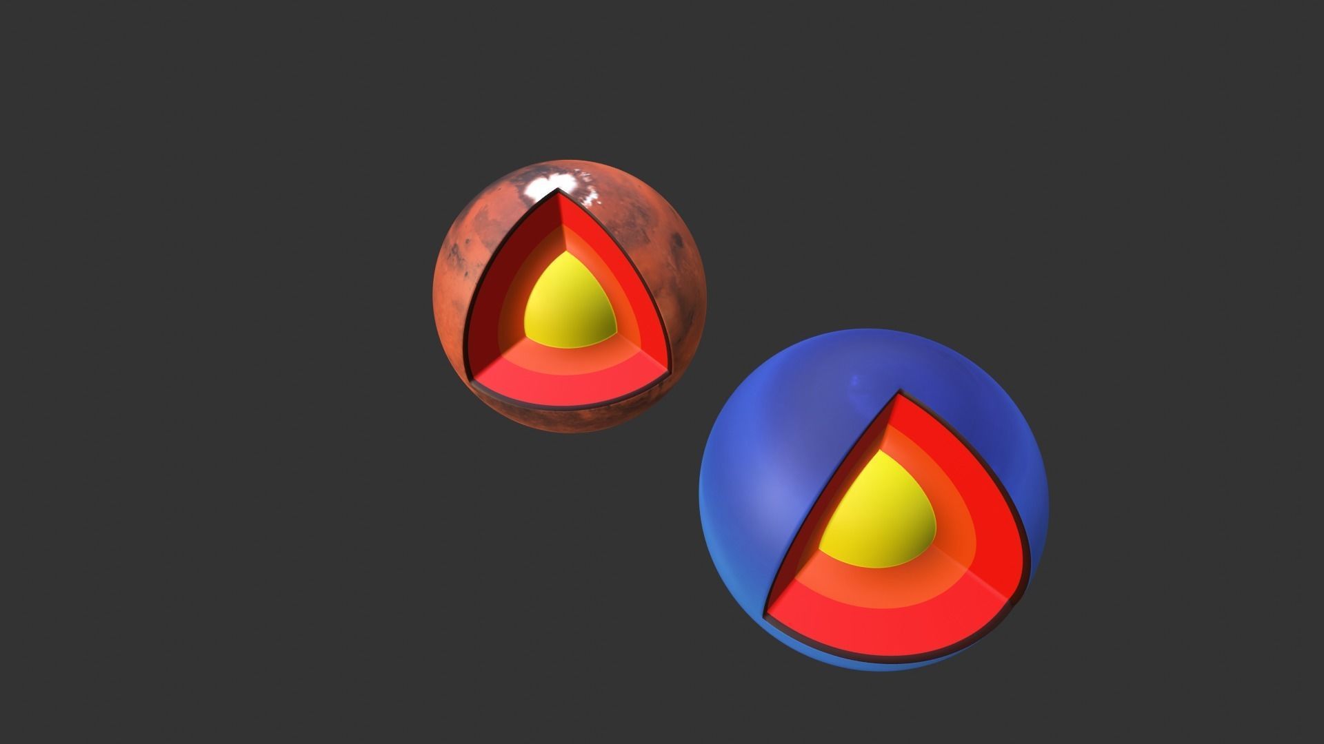 mars and neptune Low-poly 3D model_6