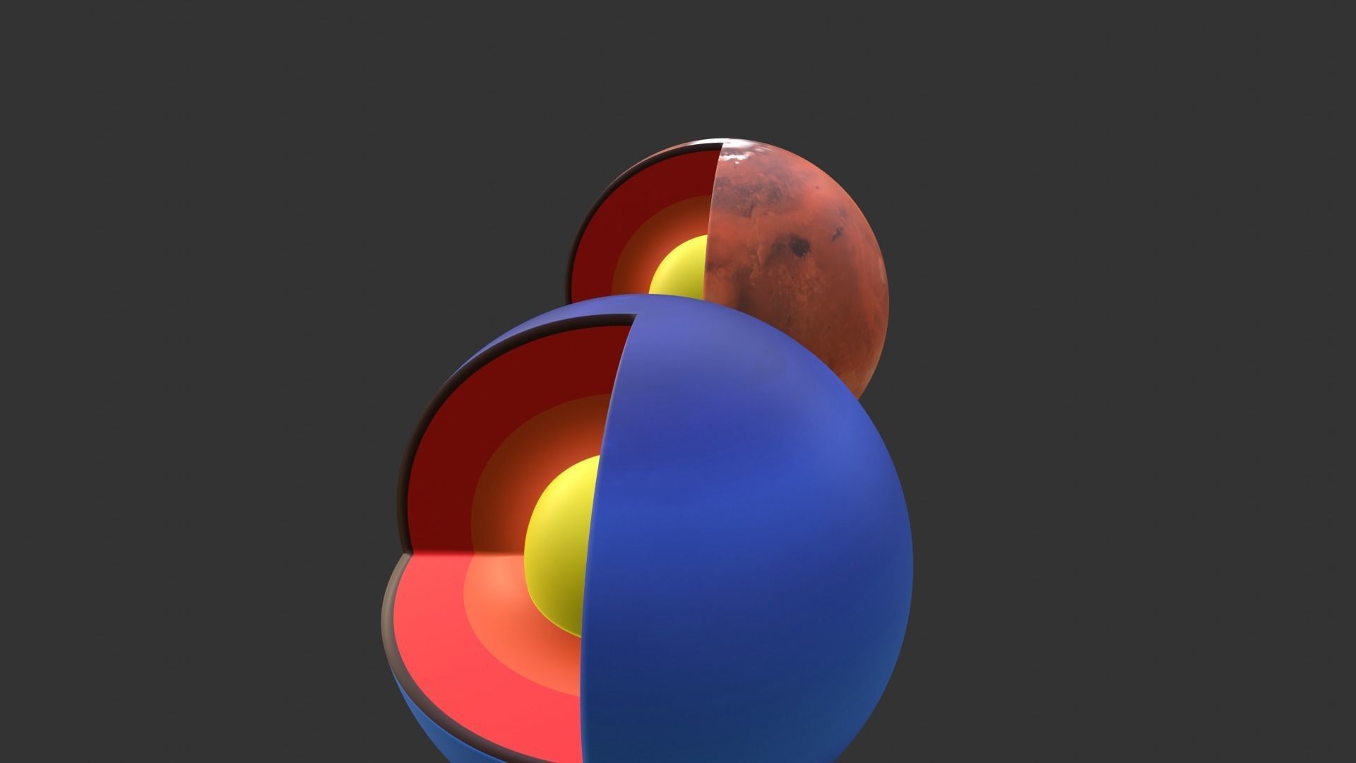 mars and neptune Low-poly 3D model_2