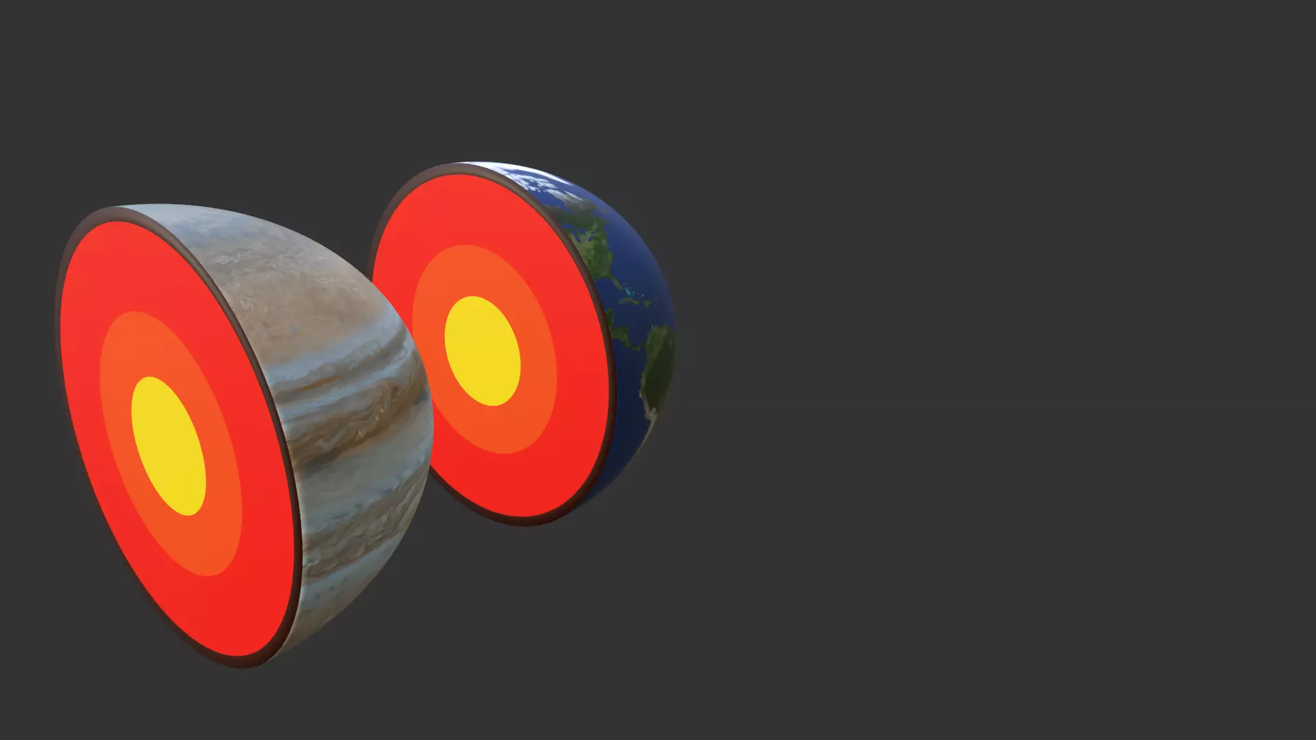 Earth and Jupiter Low-poly 3D model_0