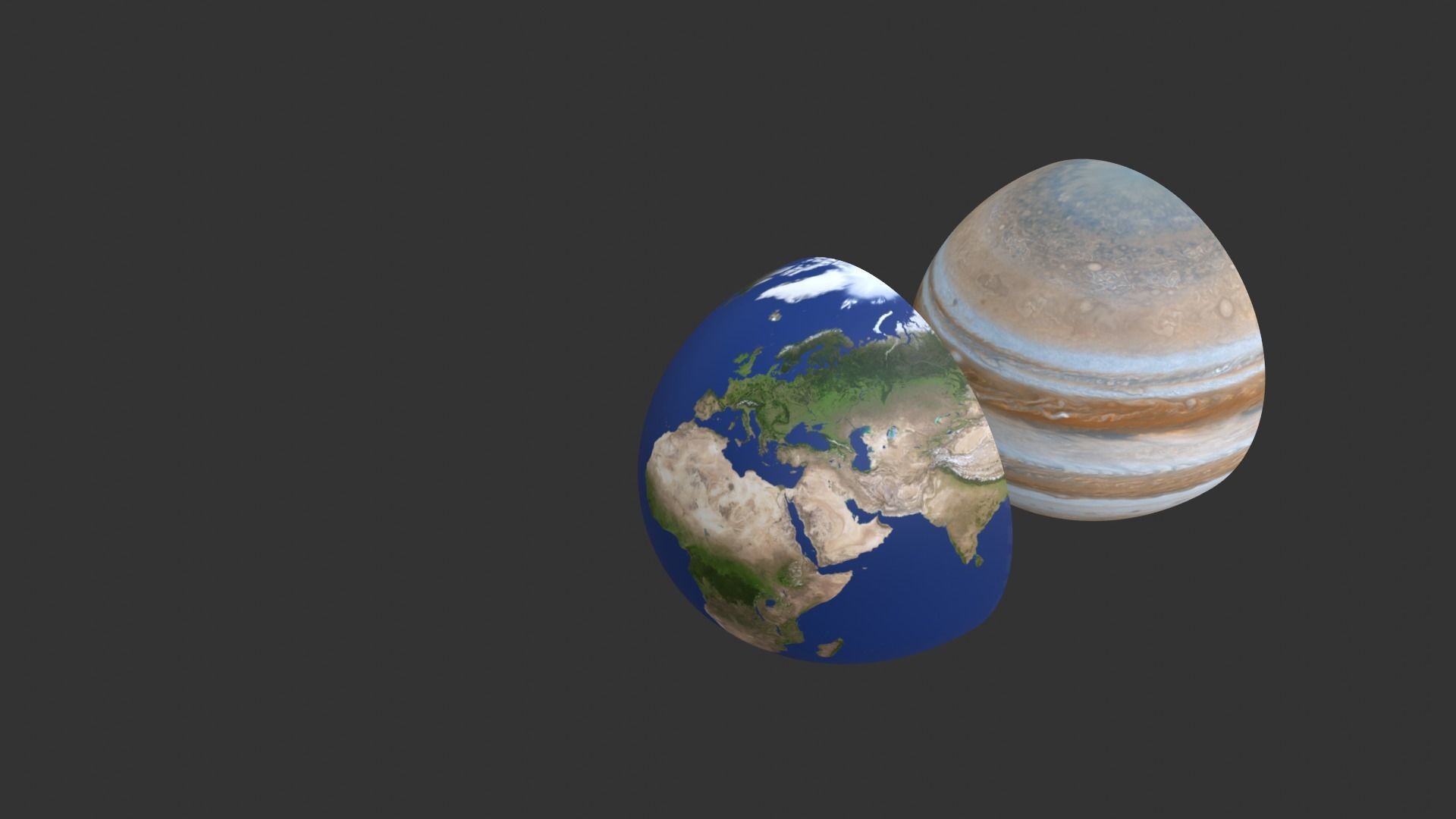 Earth and Jupiter Low-poly 3D model_3