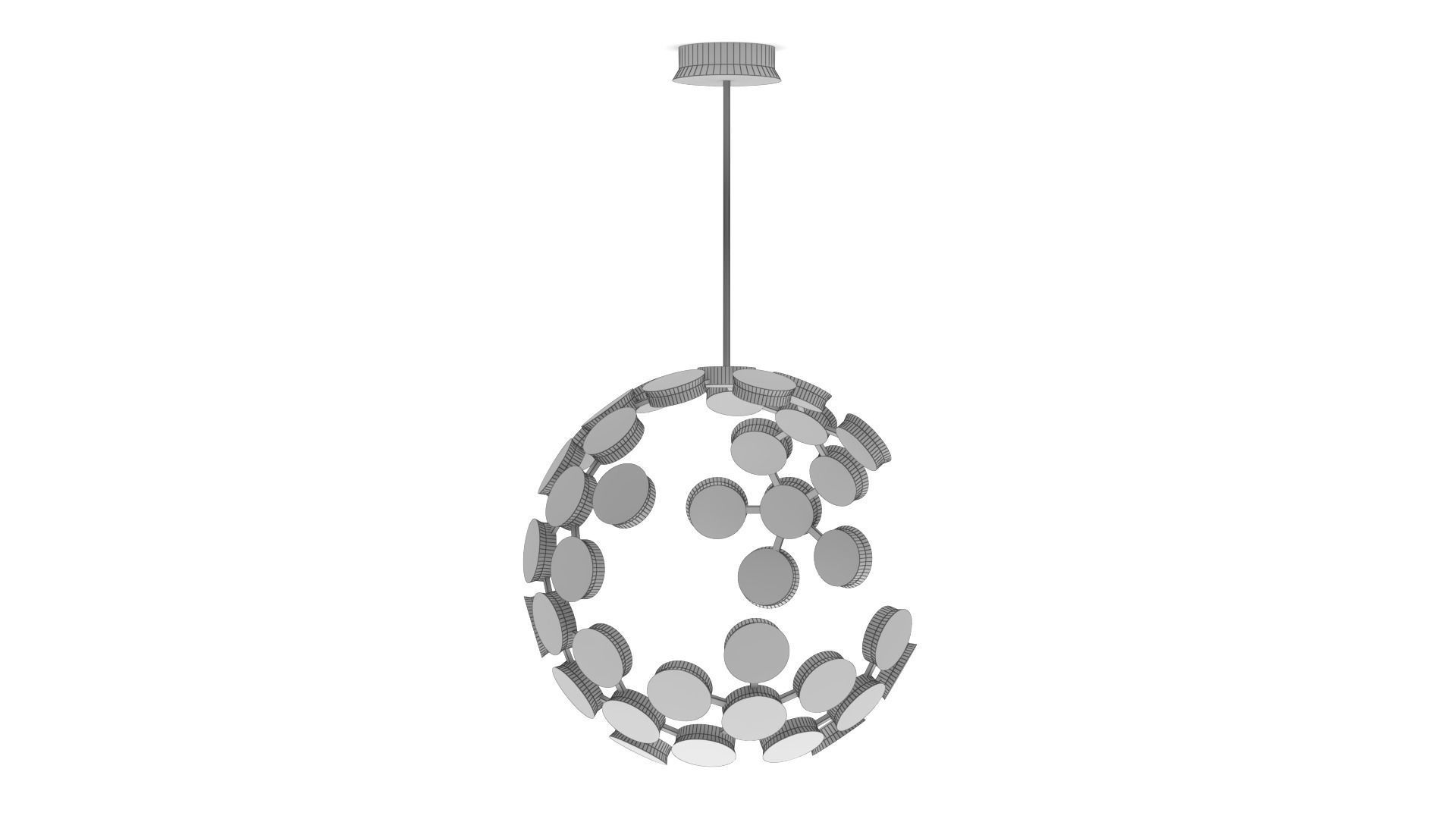 Ceiling light - small LED sphere 3D model_11