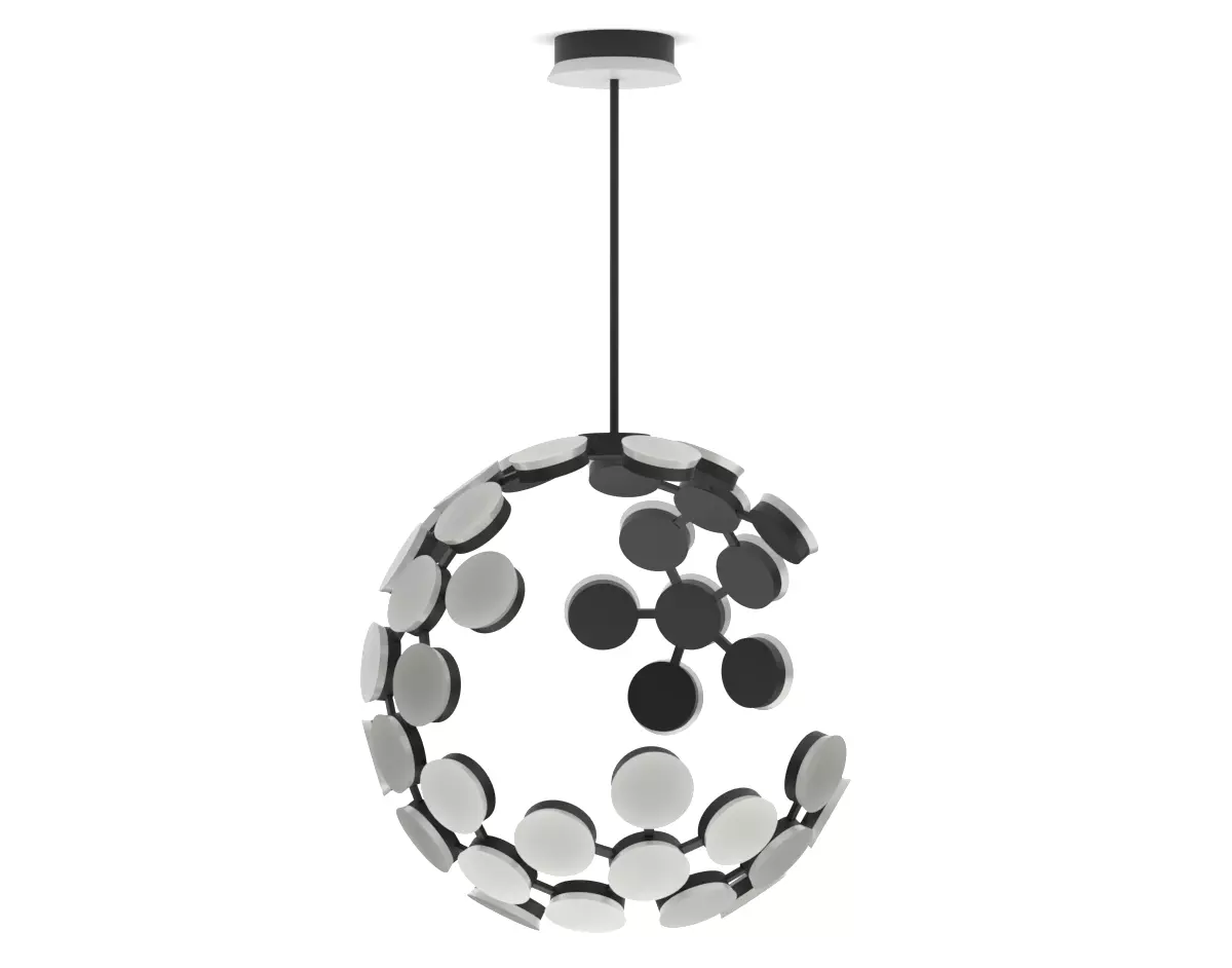 Ceiling light - small LED sphere 3D model_0