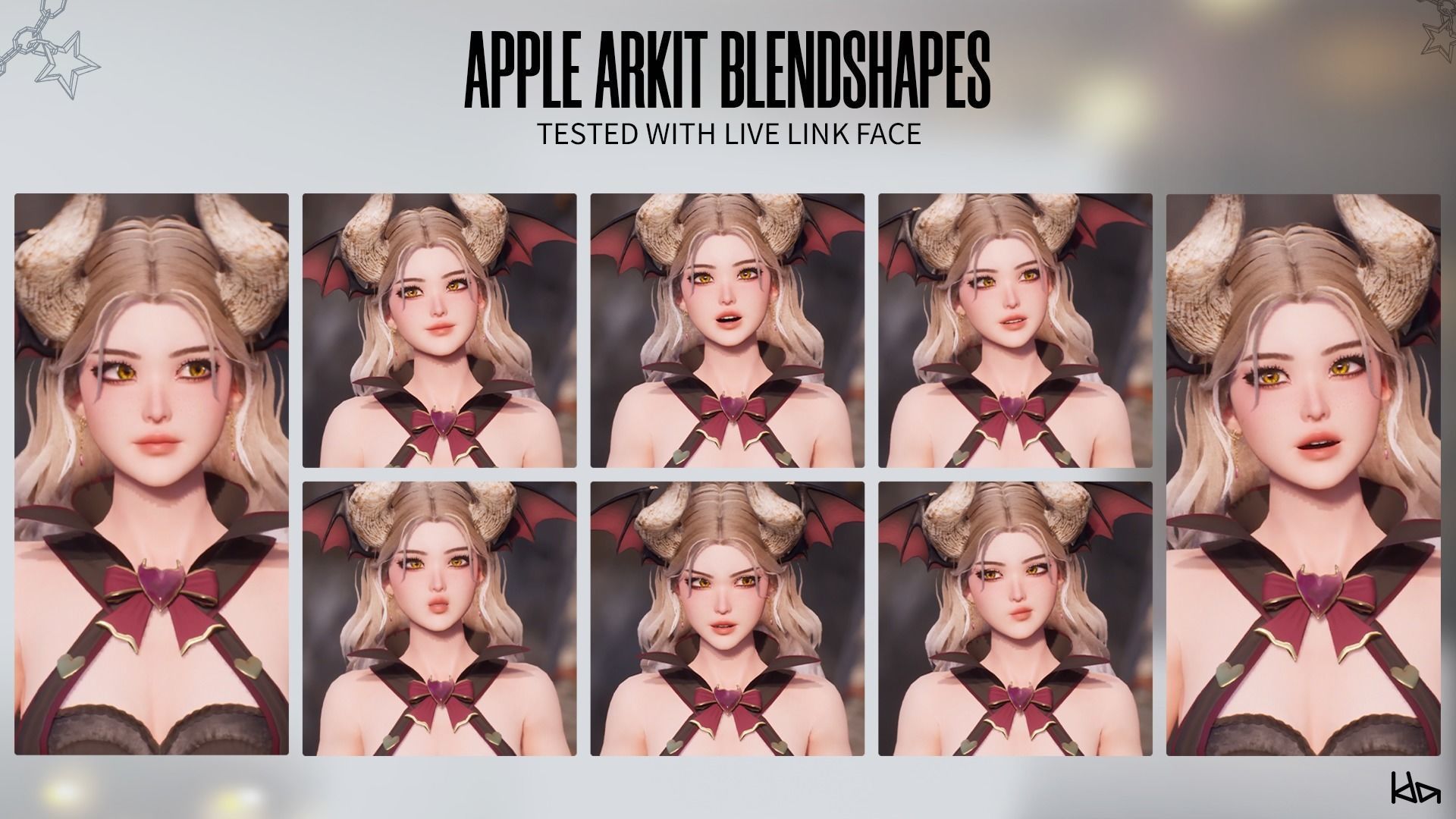 Succubus Sisters - Game Ready Fantasy Girls 3D Model Collection_11