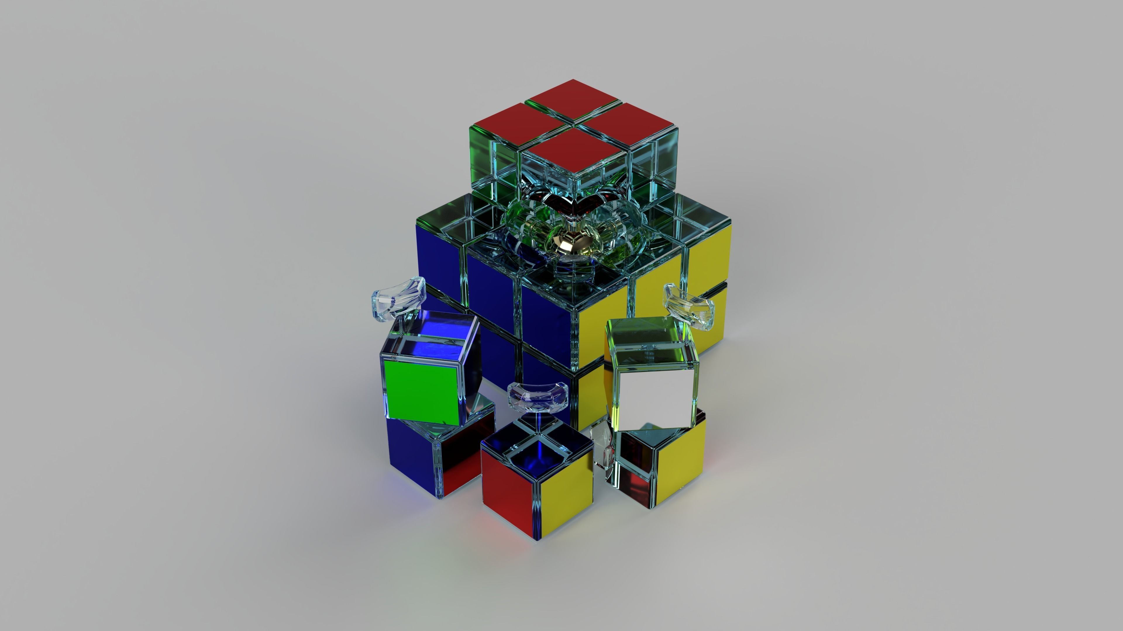 Rubiks Cube 3D model_8