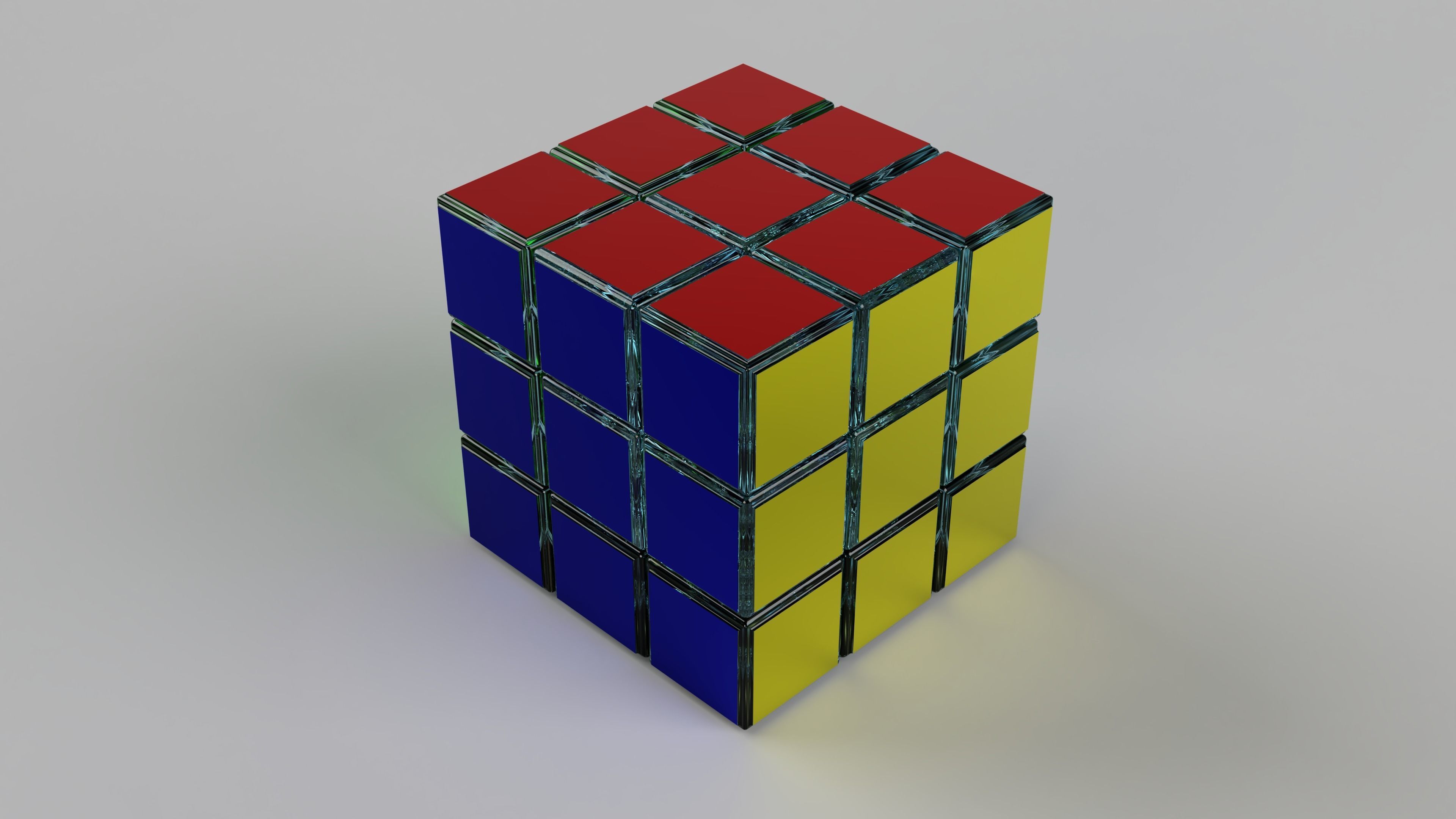 Rubiks Cube 3D model_3