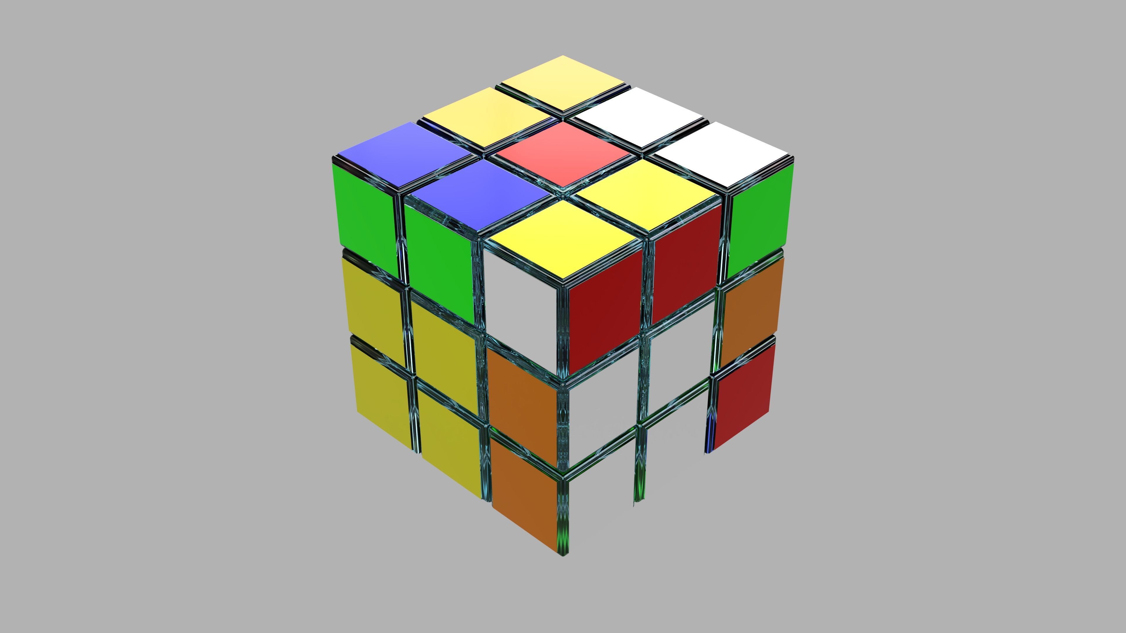 Rubiks Cube 3D model_9