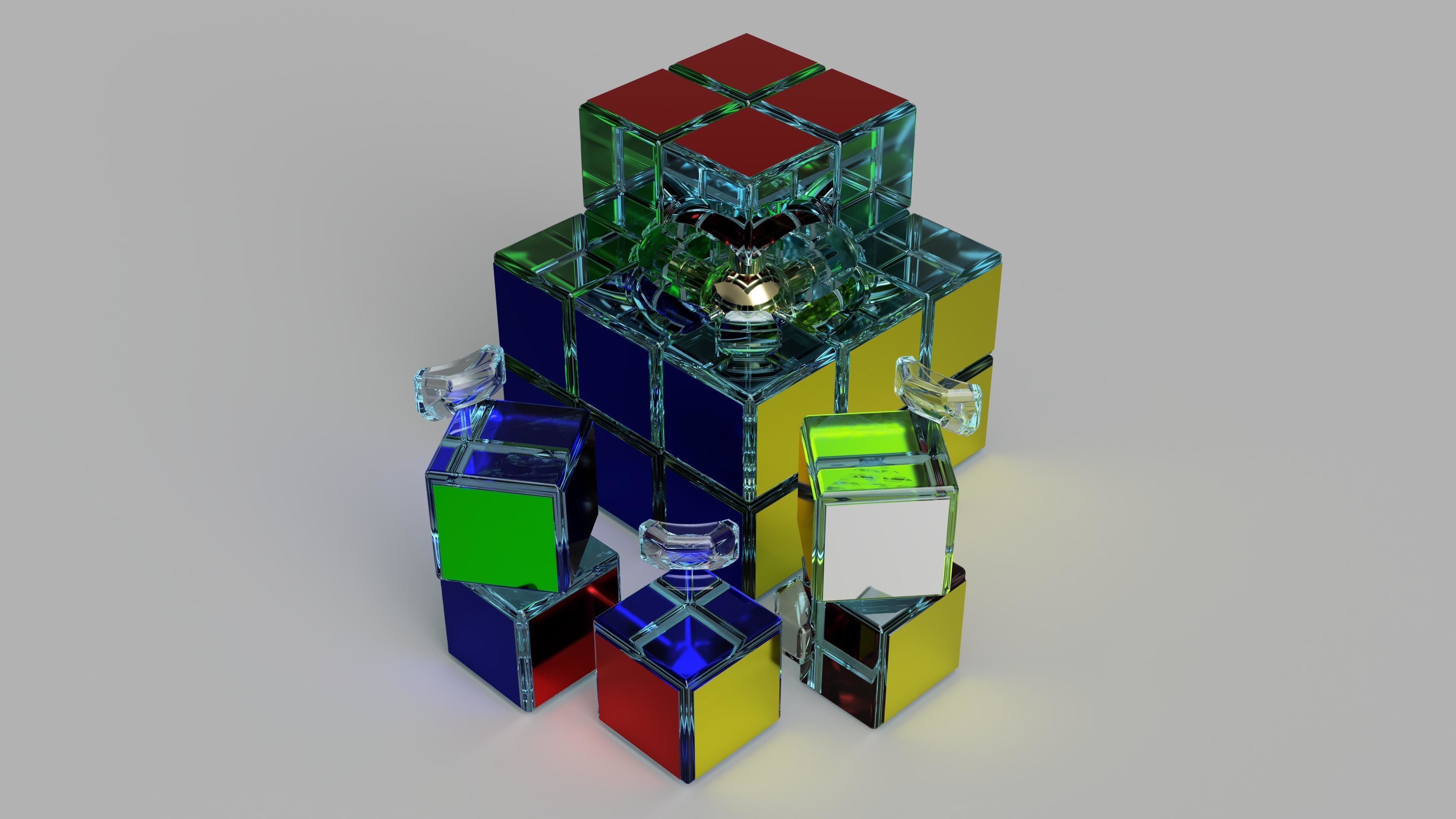 Rubiks Cube 3D model_5