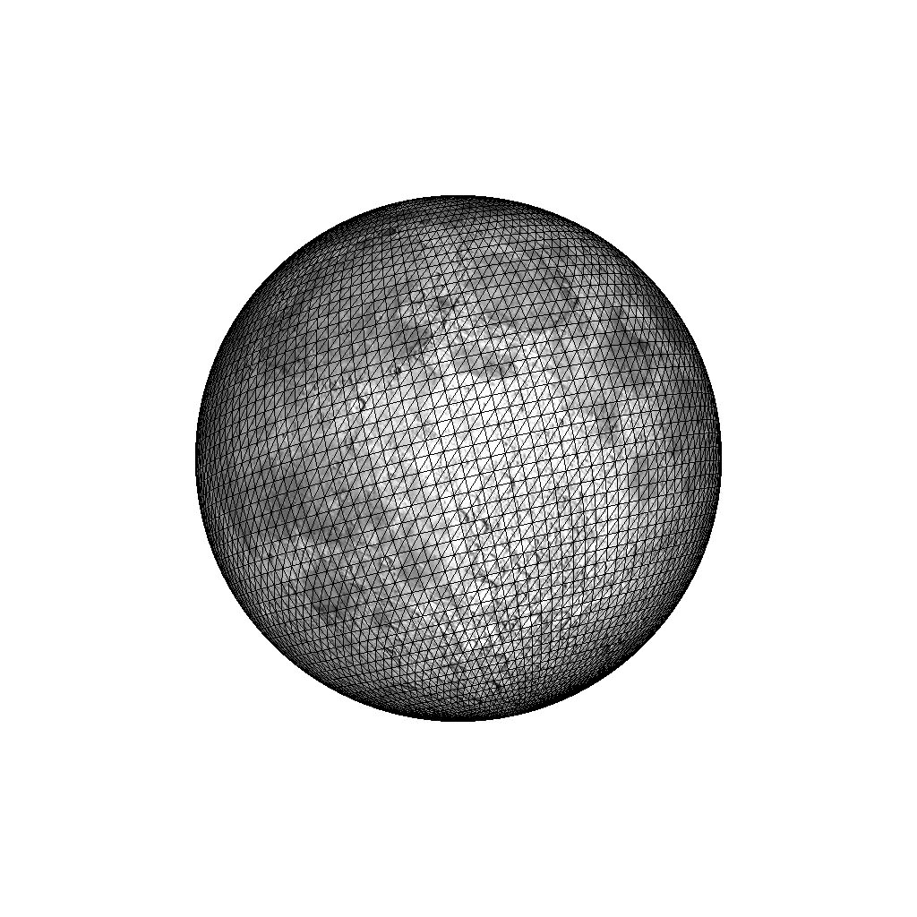 The Moon taken Low-poly 3D model_5