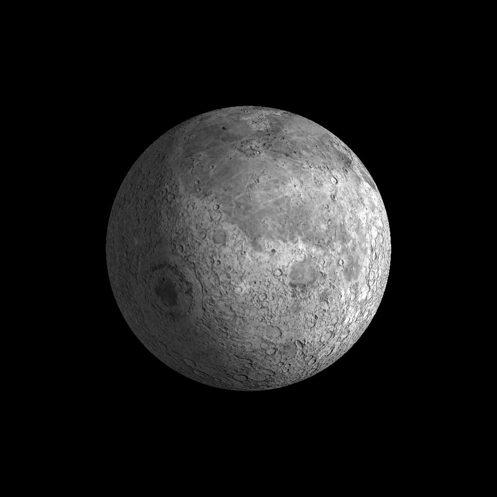 The Moon taken Low-poly 3D model_3