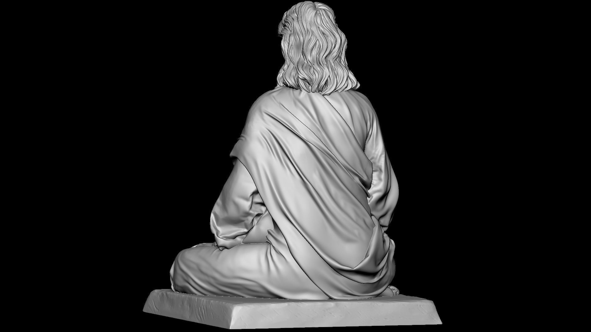 Jesus Statue v10  3D print model_14