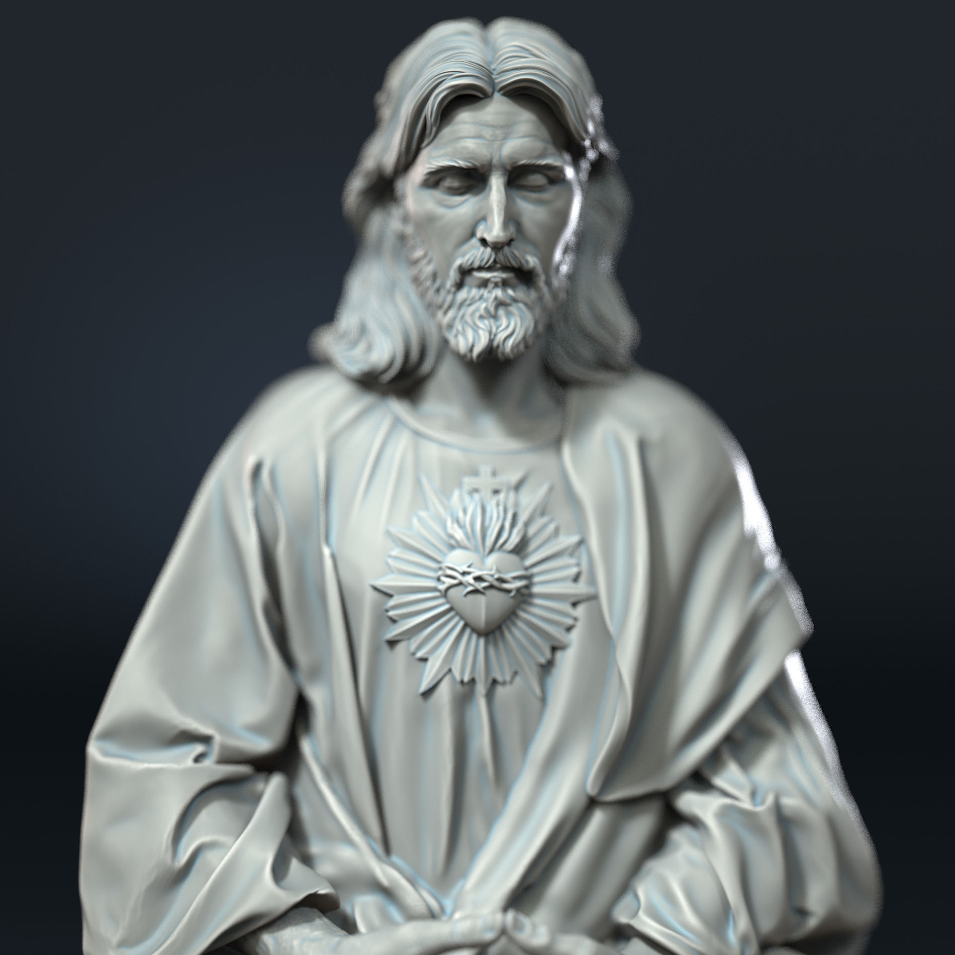 Jesus Statue v10  3D print model_2
