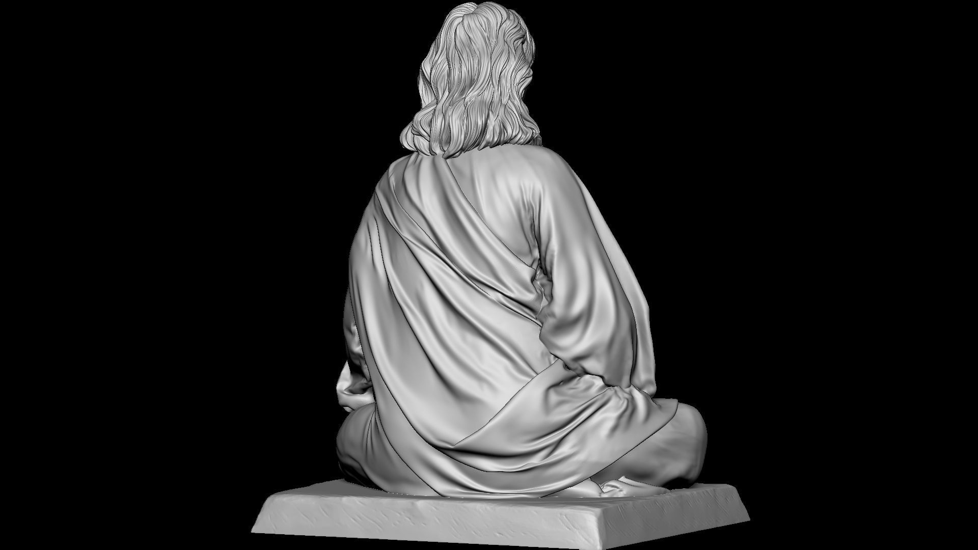Jesus Statue v10  3D print model_20