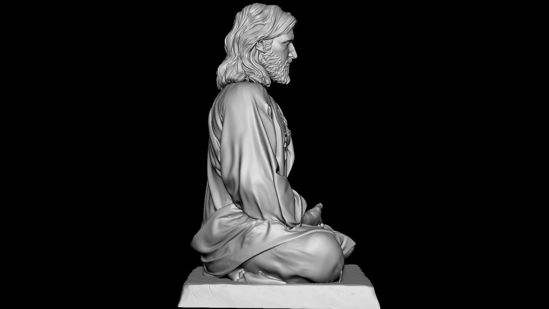 Jesus Statue v10  3D print model_26