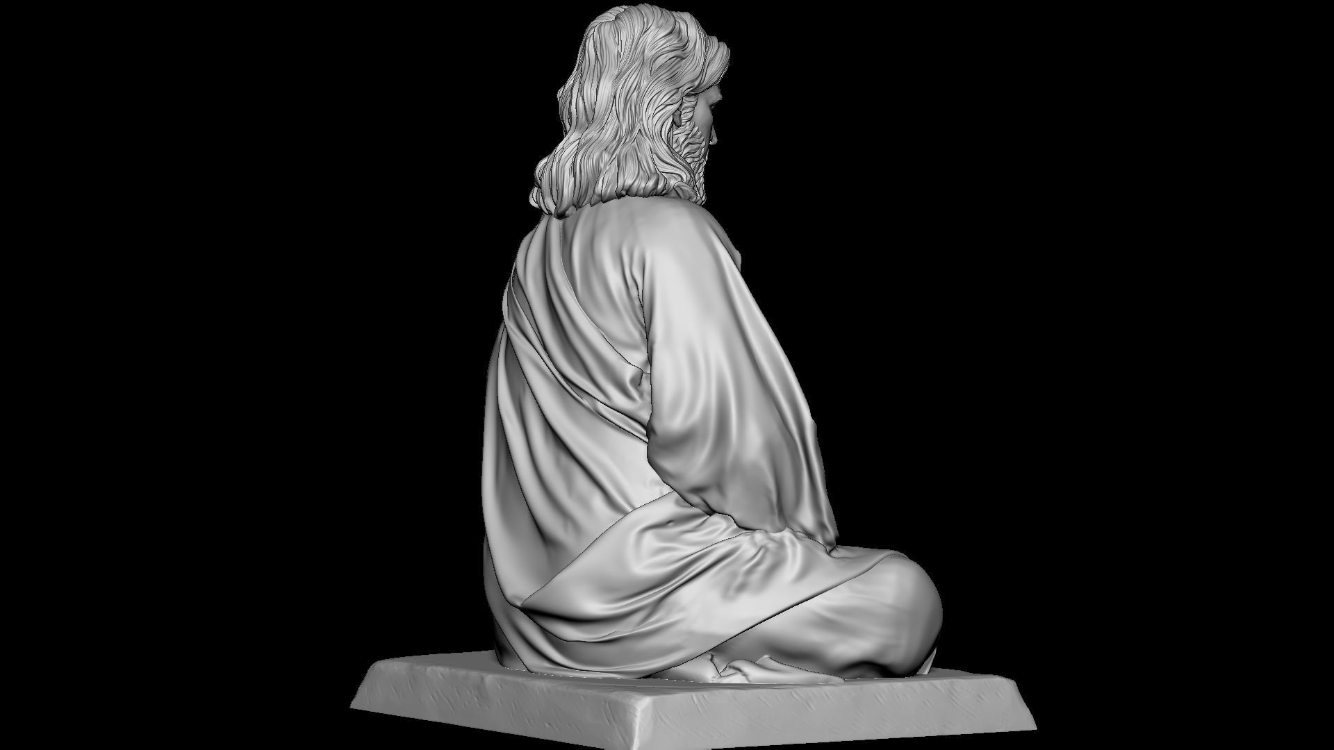 Jesus Statue v10  3D print model_23