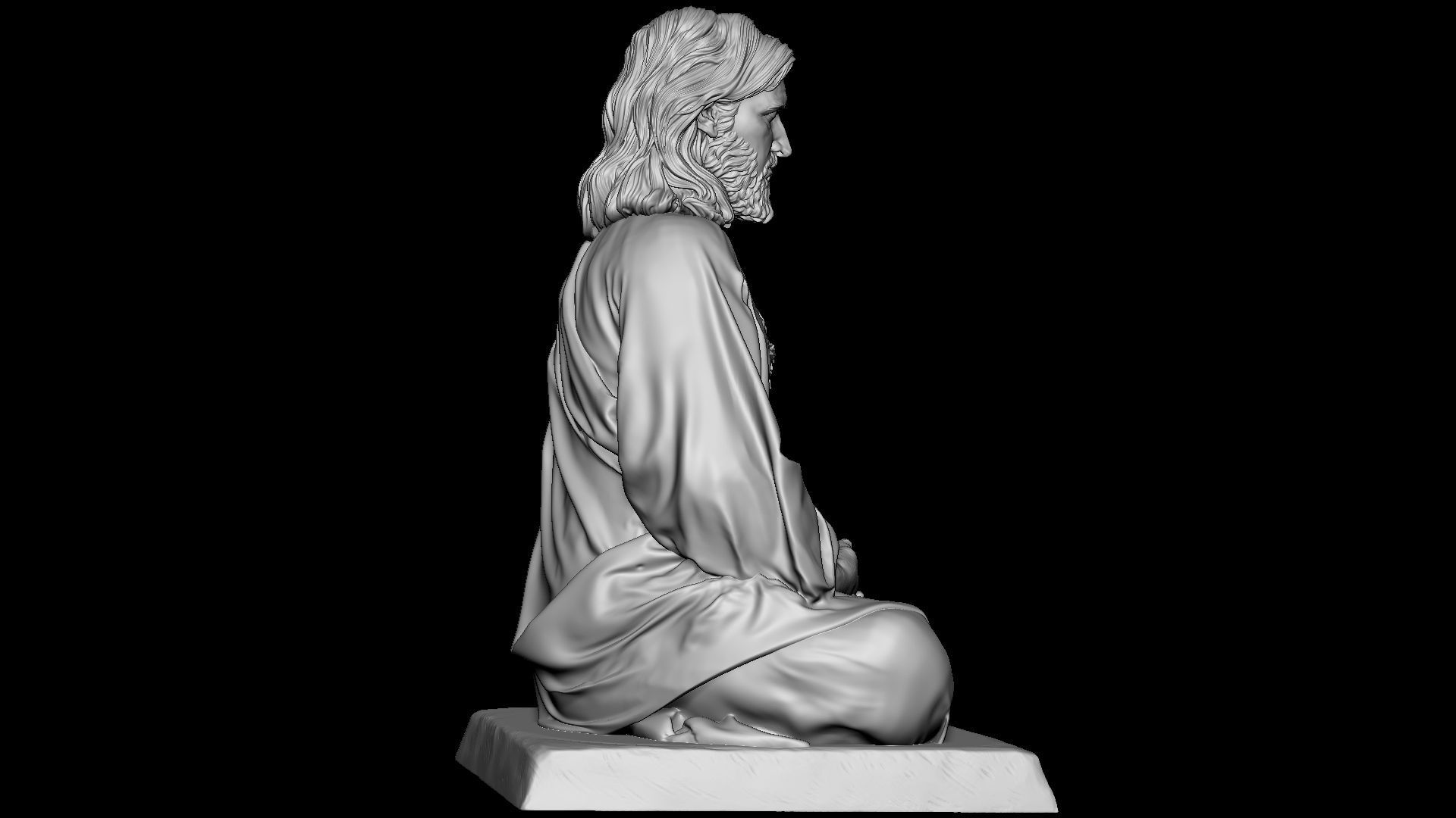 Jesus Statue v10  3D print model_25
