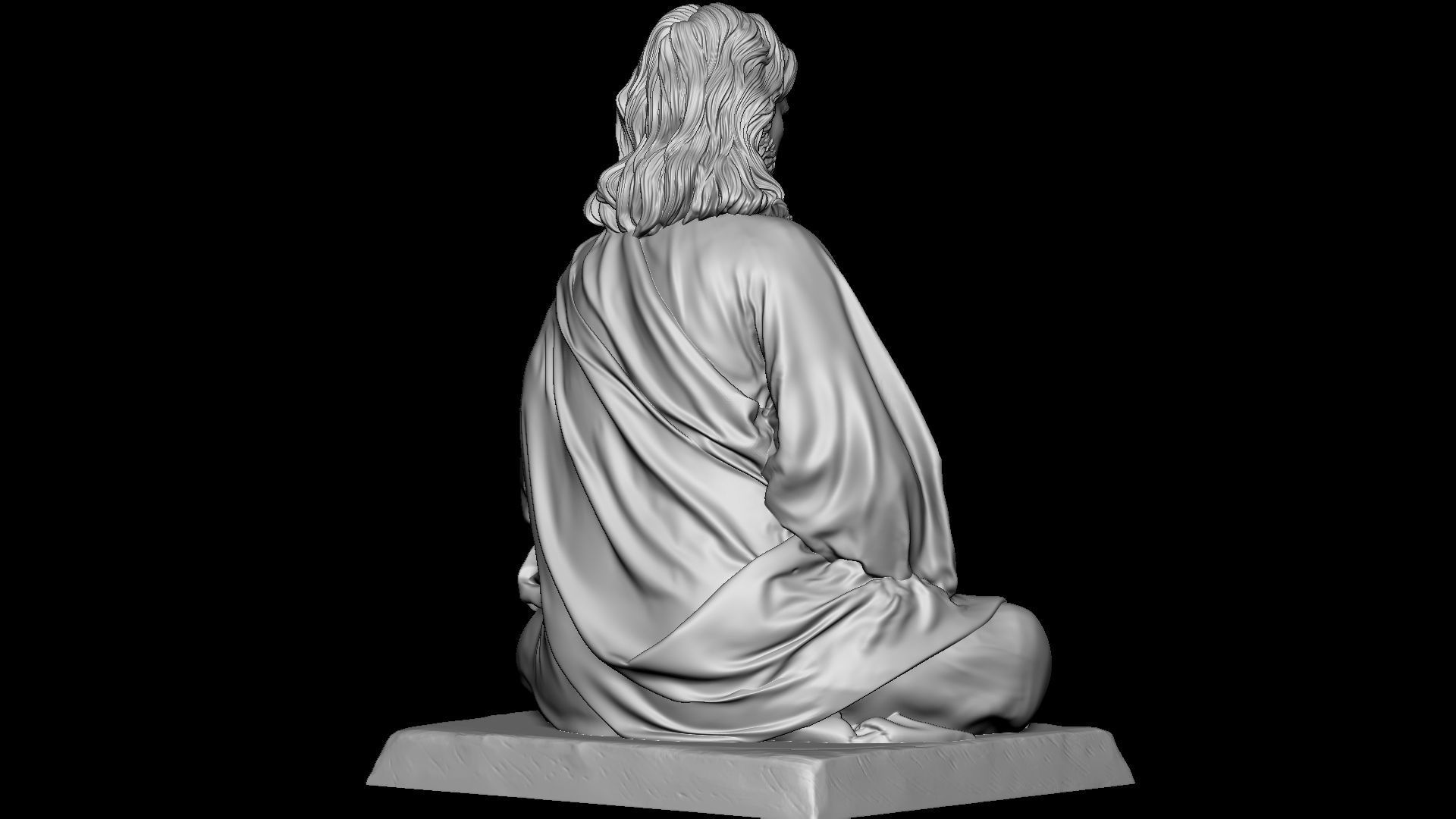 Jesus Statue v10  3D print model_22